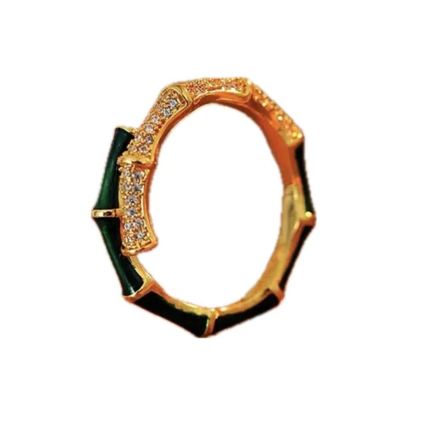 Jiaying Wang Wjy Studio London Women's Gold / Red Bamboo Green Enamel Ring In Multi