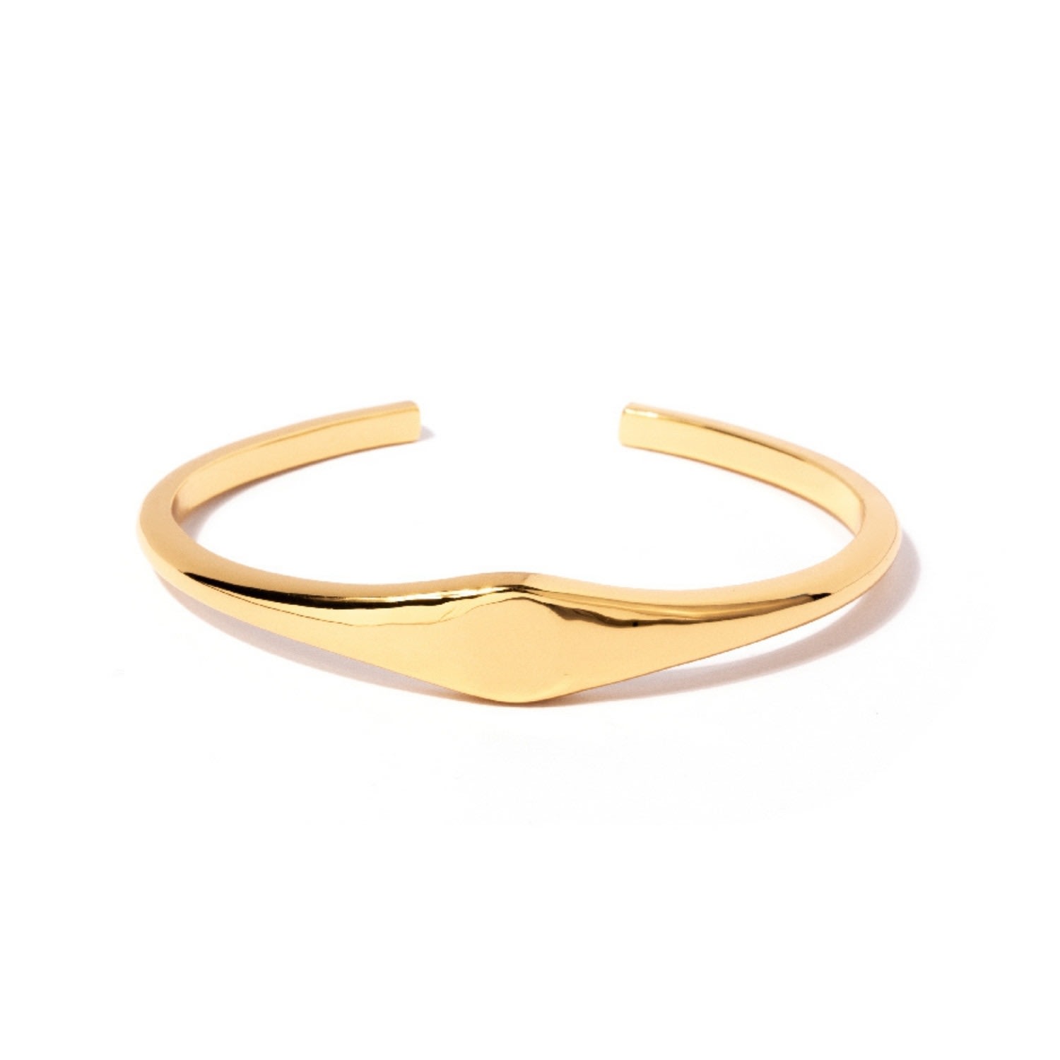 Women’s Signet Gold Cuff Bracelet Little Sky Stone