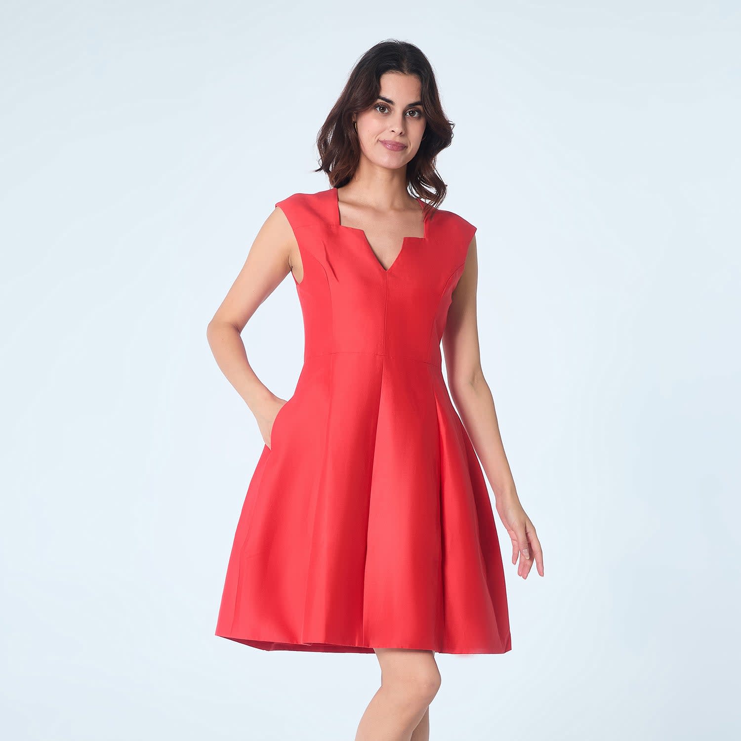 green emerald velvet dress ISIHIEI A Line Summer Dresses for Women 2025 Wedding Guest Square Neck Fit  and Flare Business Casual Dress with Pockets (IS018Black,M) at Amazon  Women's Clothing store