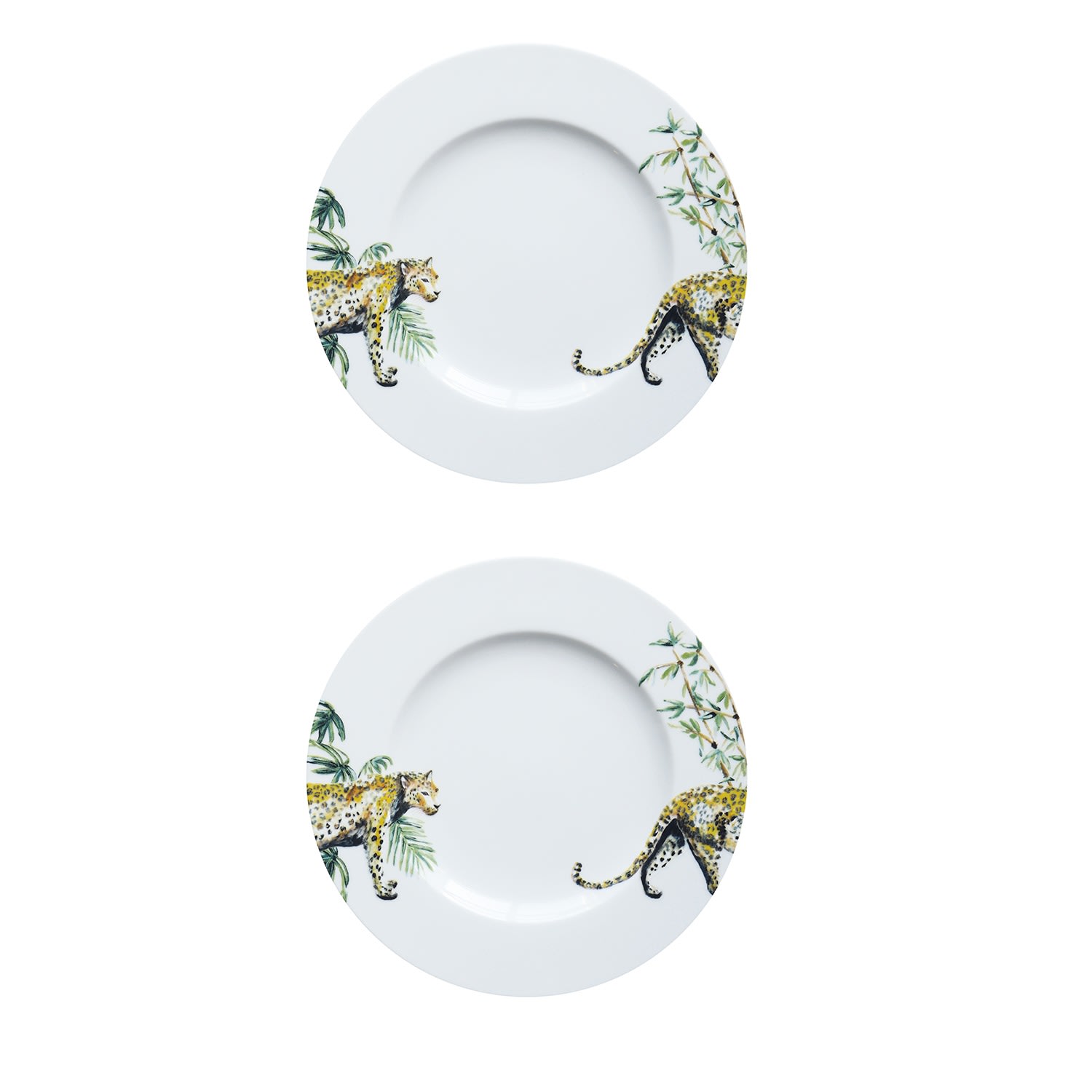 White 2X Plates Jungle Stories Panther Catchii