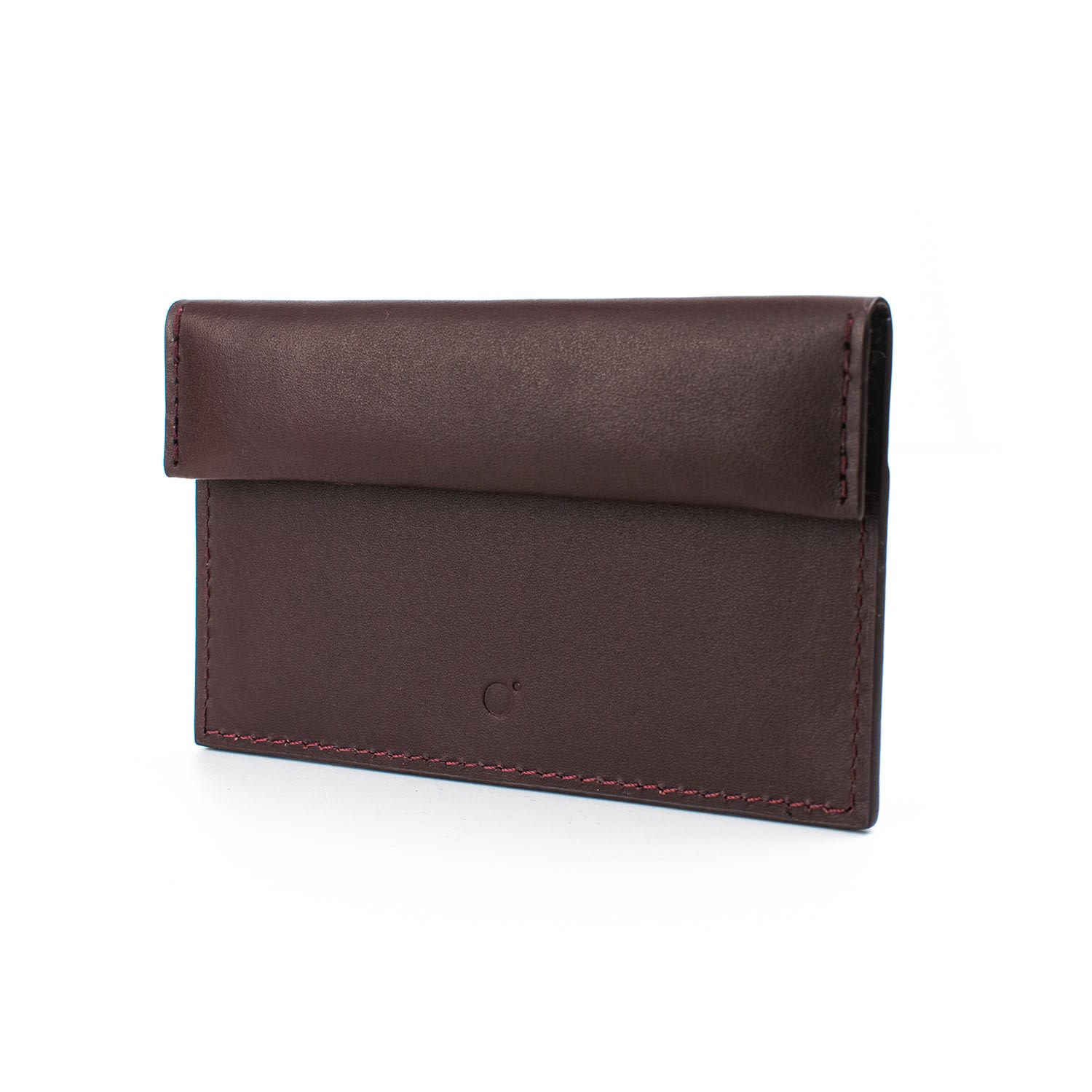 Women’s Red Compact Leather Coin And Card Holder - Oxblood Godi.