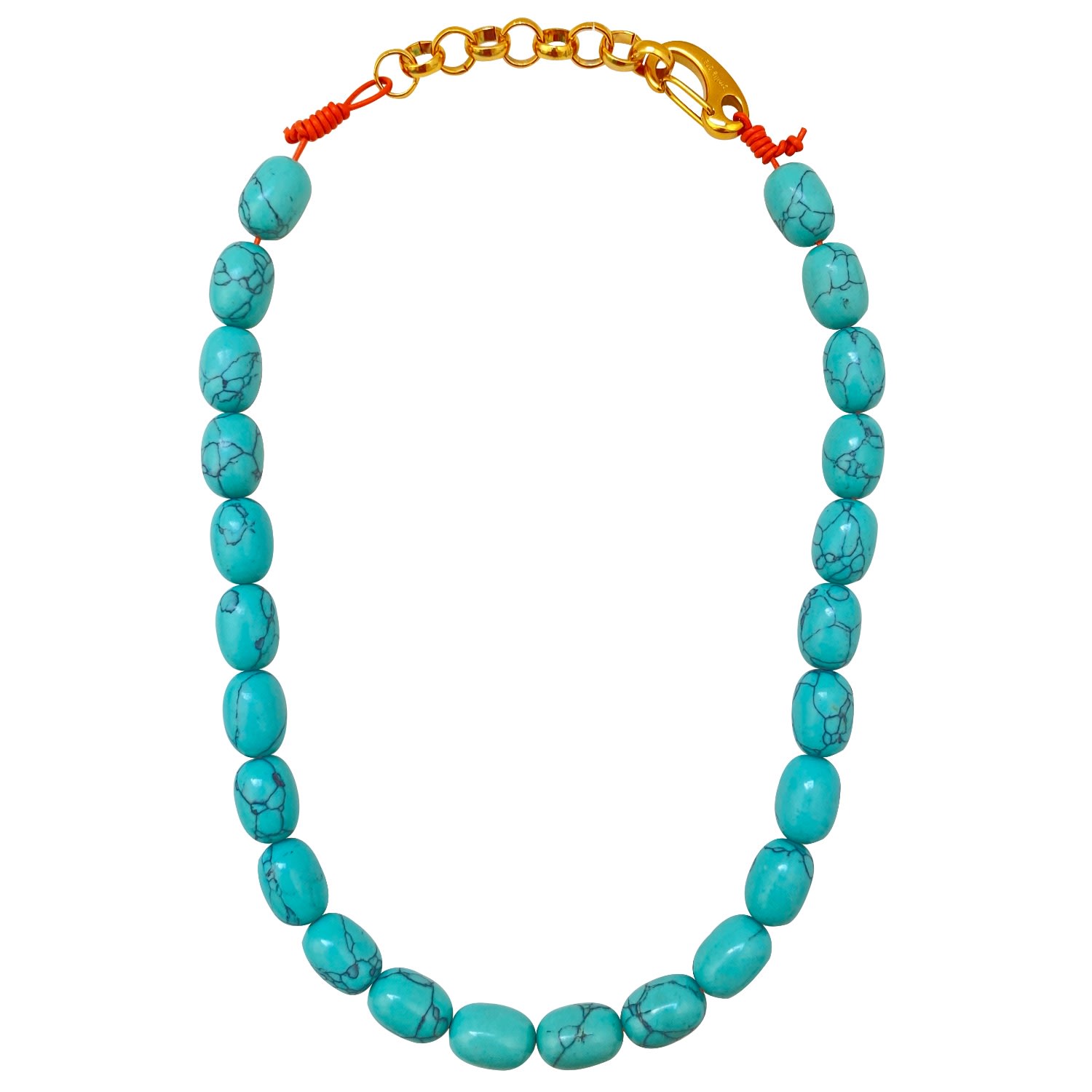 Women’s Blue / Gold Necklace Maika Smilla Brav