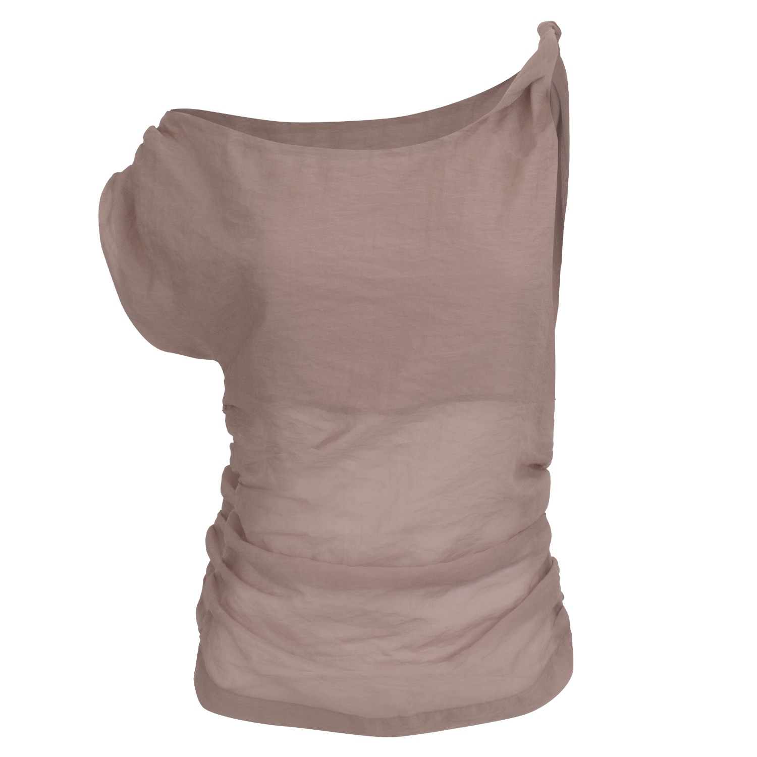 Motional Muse Women's Neutrals / Grey Aleena Top – Airy Draped Off-shoulder Top - Dusty Pink In Gray