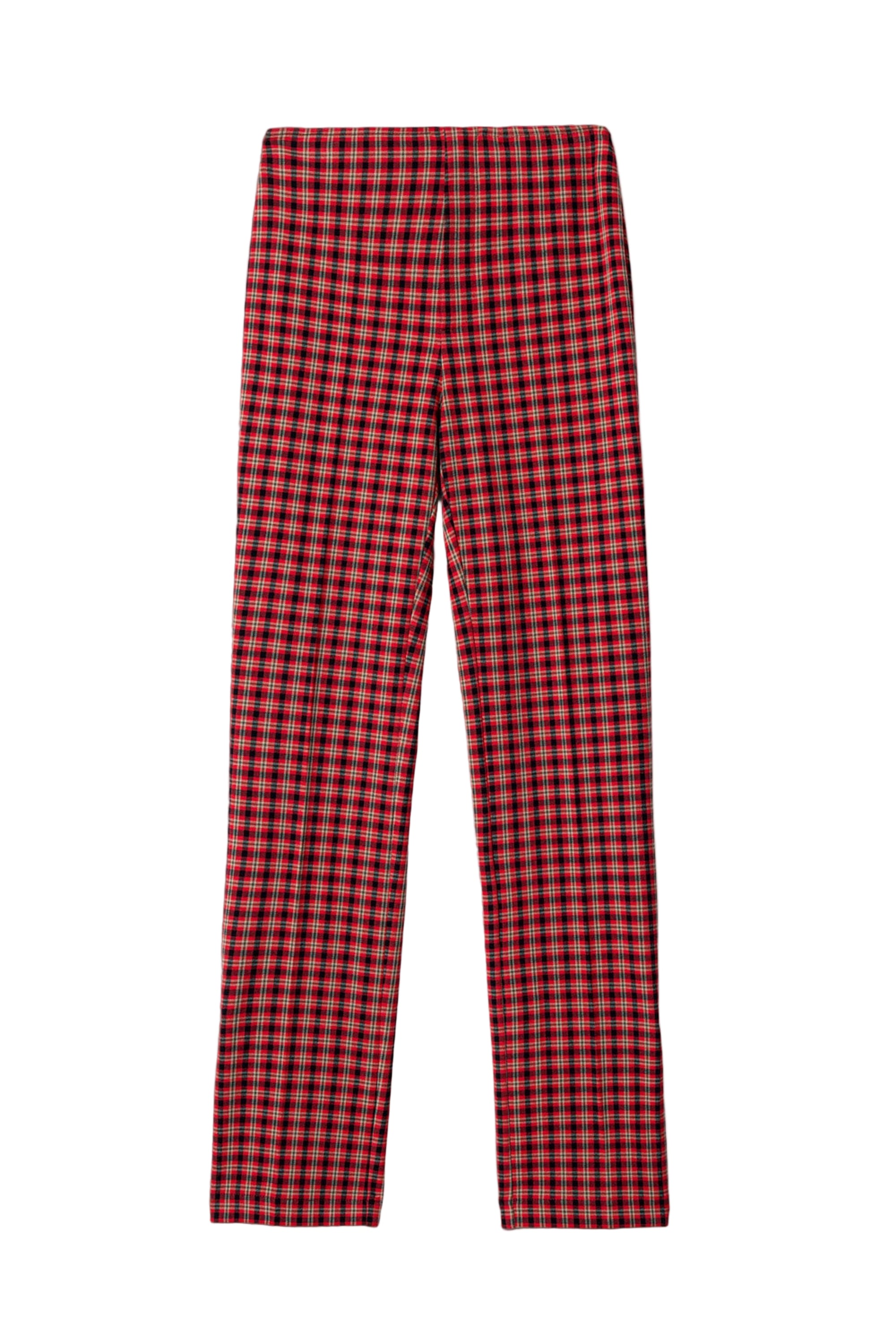 Nocturne Plaid Slit-hem Pants In Multi