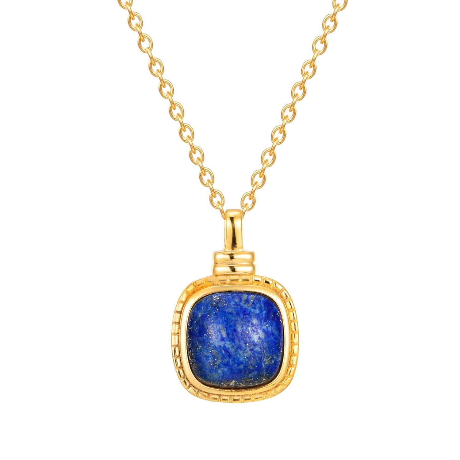 Women’s 22Ct Gold Vermeil Lapis Lazuli Medallion Necklace Seol + Gold