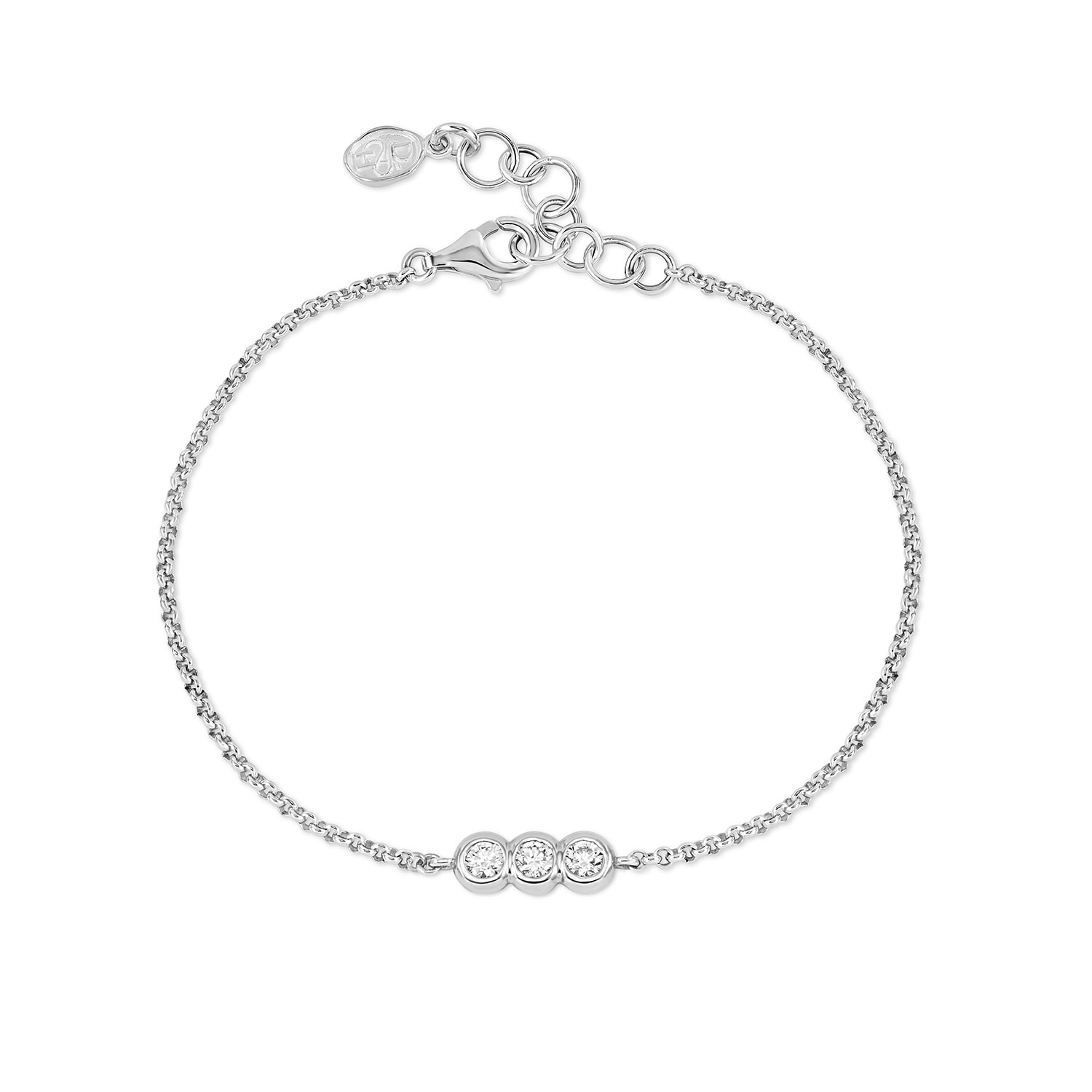 Dower & Hall Women's Silver / White Ice Tutti Frutti Chain Bracelet In Sterling Silver In Metallic