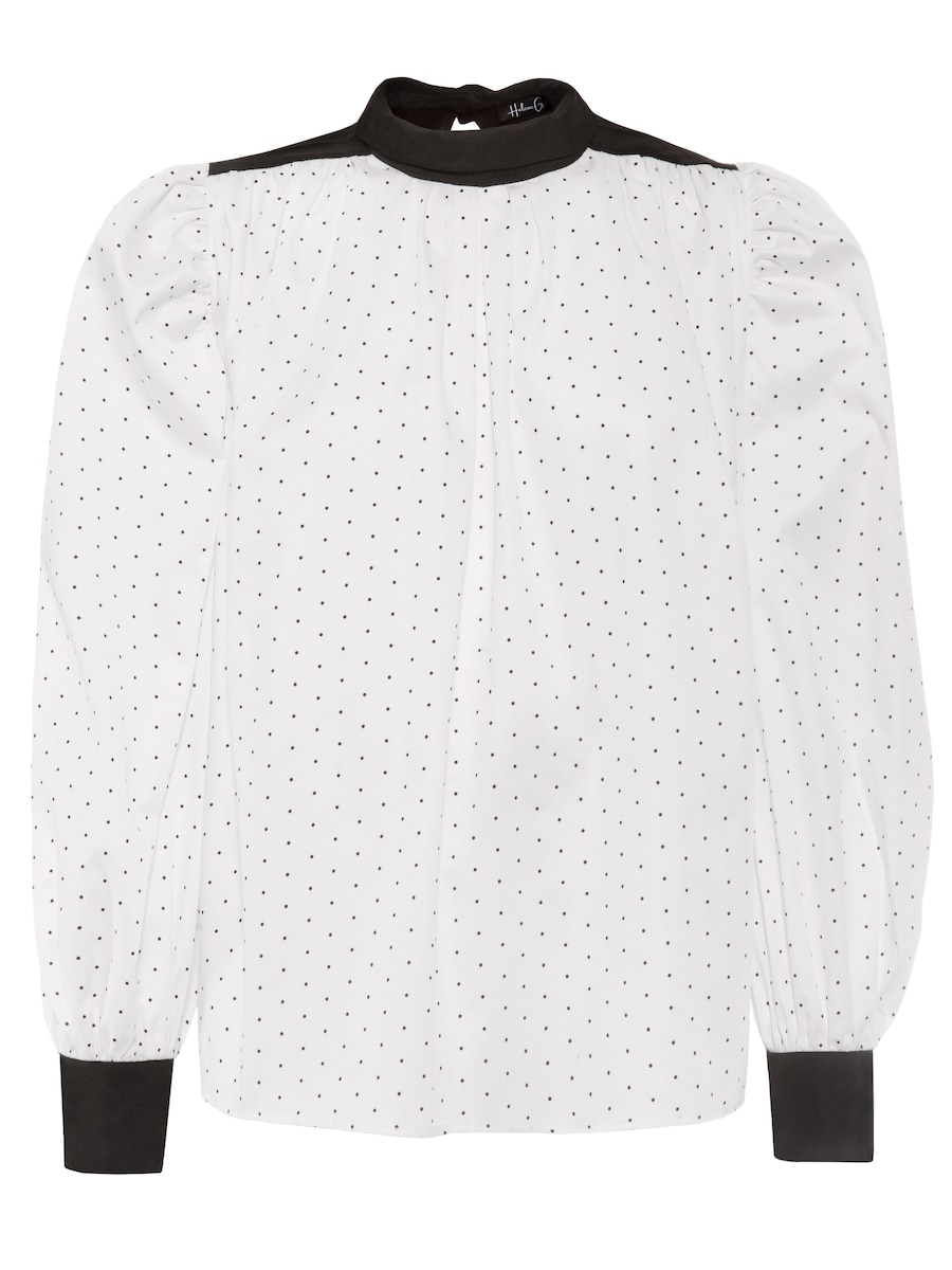 Women’s White Bibi Blouse - Dotted Large Helene Galwas