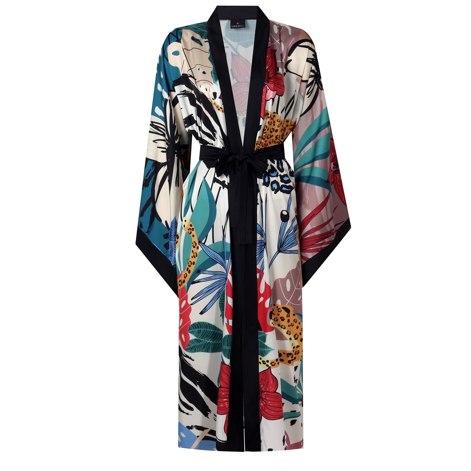 Women's Floure Satin Silk-Touch Kimono | One Size | Loveist Mağazasi