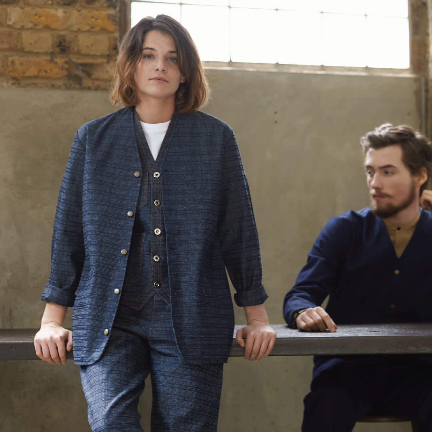navy cotton jacket womens