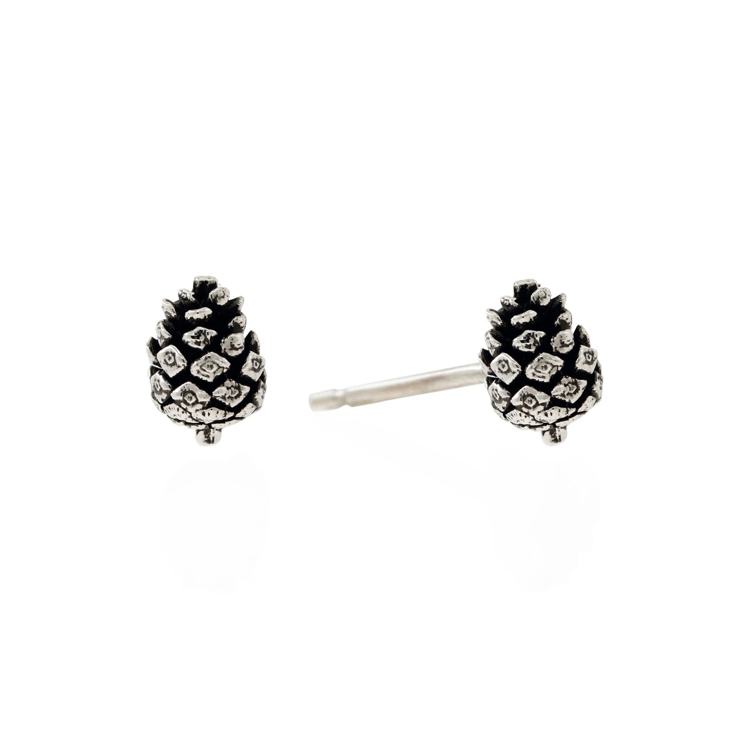 Women’s Baby Pine Cone Earrings - Silver Lee Renee