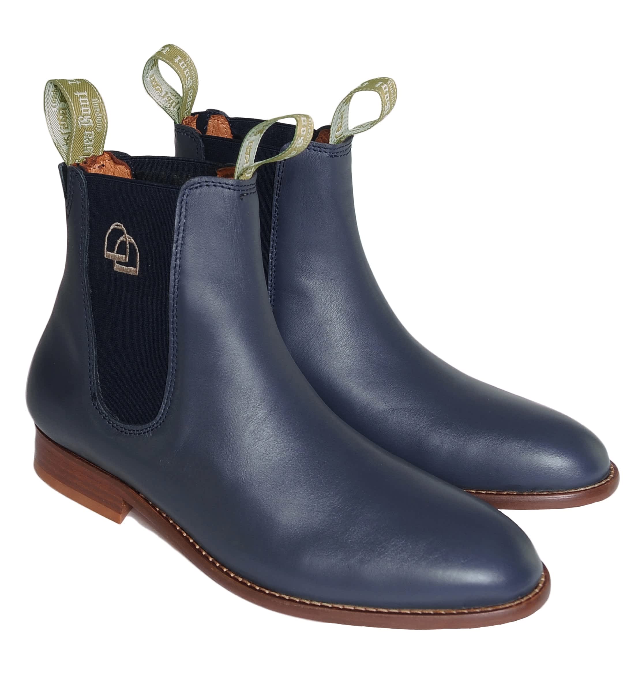 Pure navy hubert leather chelsea boots hotsell