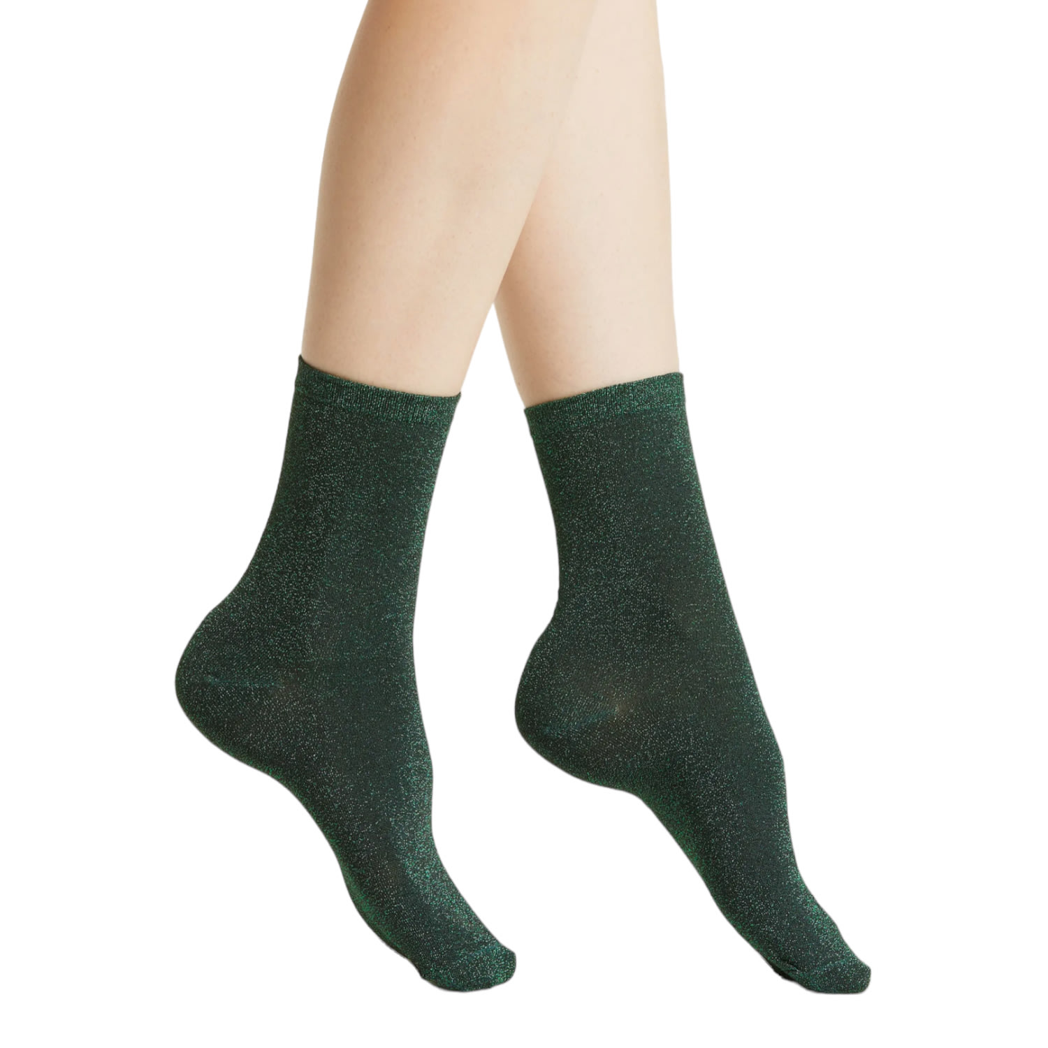 Women’s Green Glitterati Lurex Sock Emerald High Heel Jungle by Kathryn Eisman