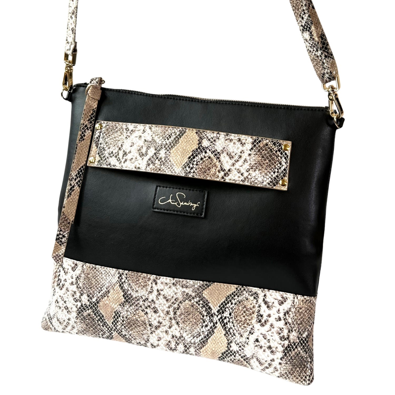 Anne Schollenberger Women's Crossbody & Clutch No One Black & Snake In Black