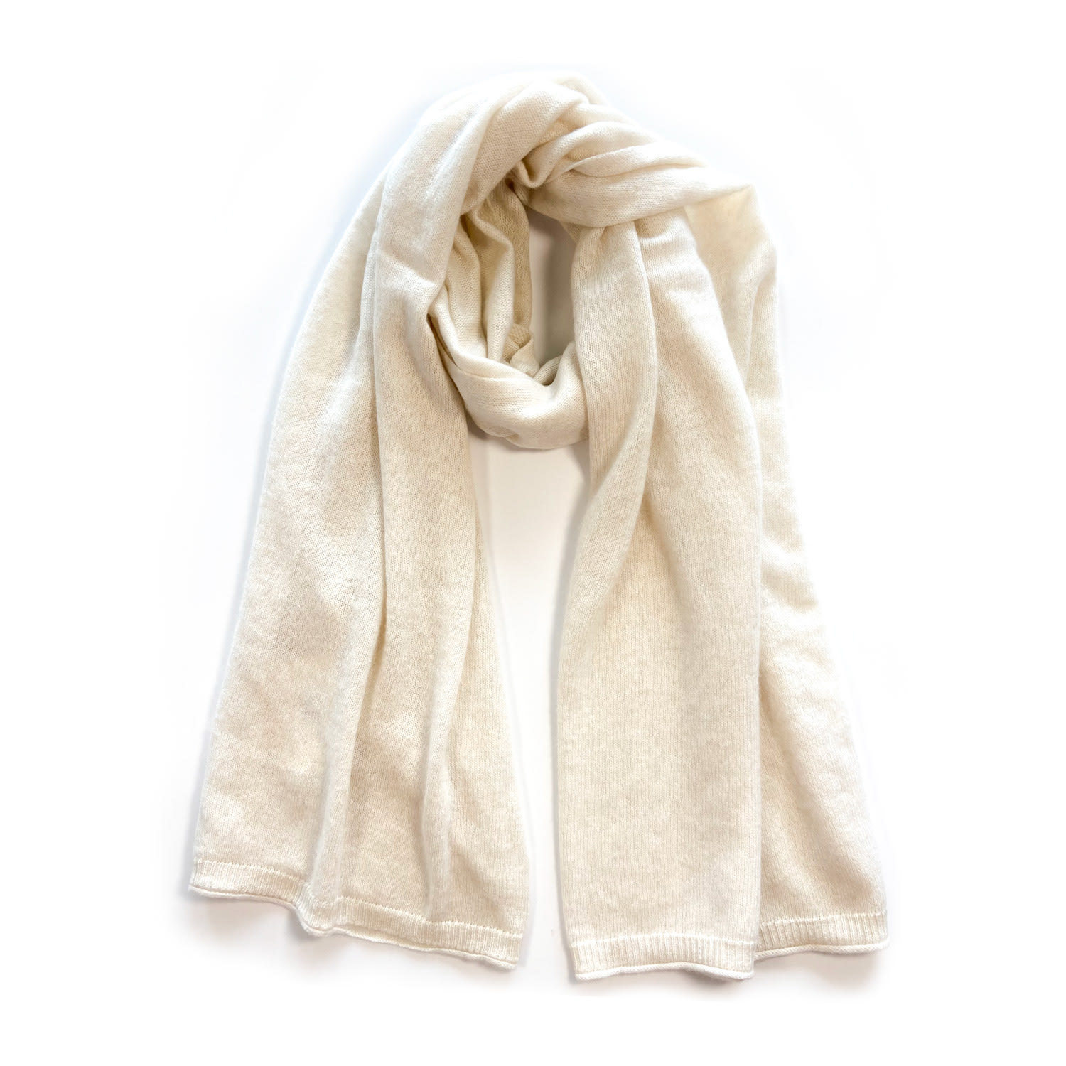 Women’s White Rome Oversized Pure Cashmere Large Scarf In Cream One Size Cheeky Goats