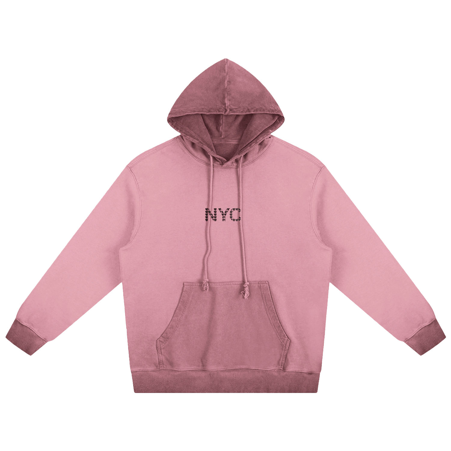 X Ilona Blue Women's Black / Neutrals / Pink Graffiti Bear Nyc Universal Mauve Hoodie. In Pink