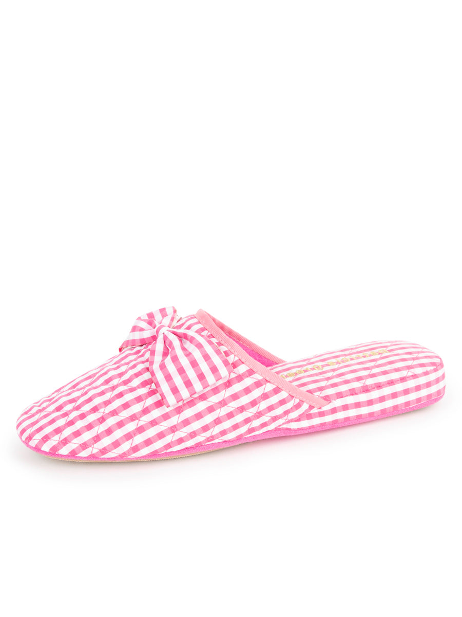 Shop Patricia Green Women's Pink / Purple Zoe Gingham Check Slipper In Hot Pink In Pink/purple
