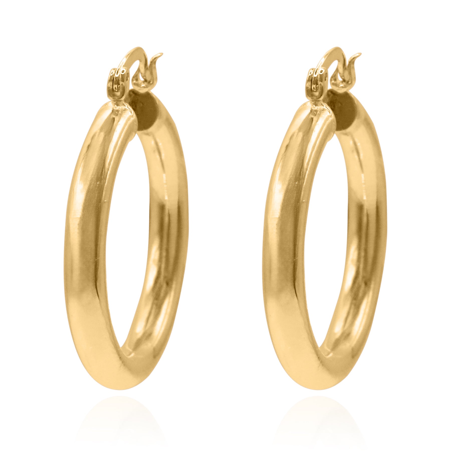 Women’s Danica Classic Hoop Earrings Gold Plated Luna Charles