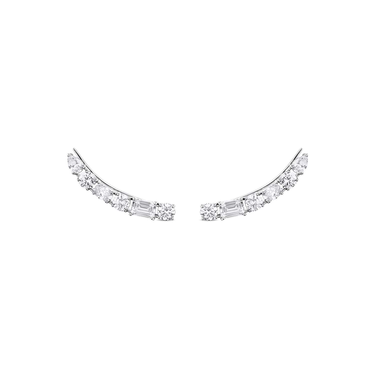Sally Skoufis Women's Silver / White Hybrid Climber With Man Made Cz Diamond Stimulant In Sterling Silver In Multi
