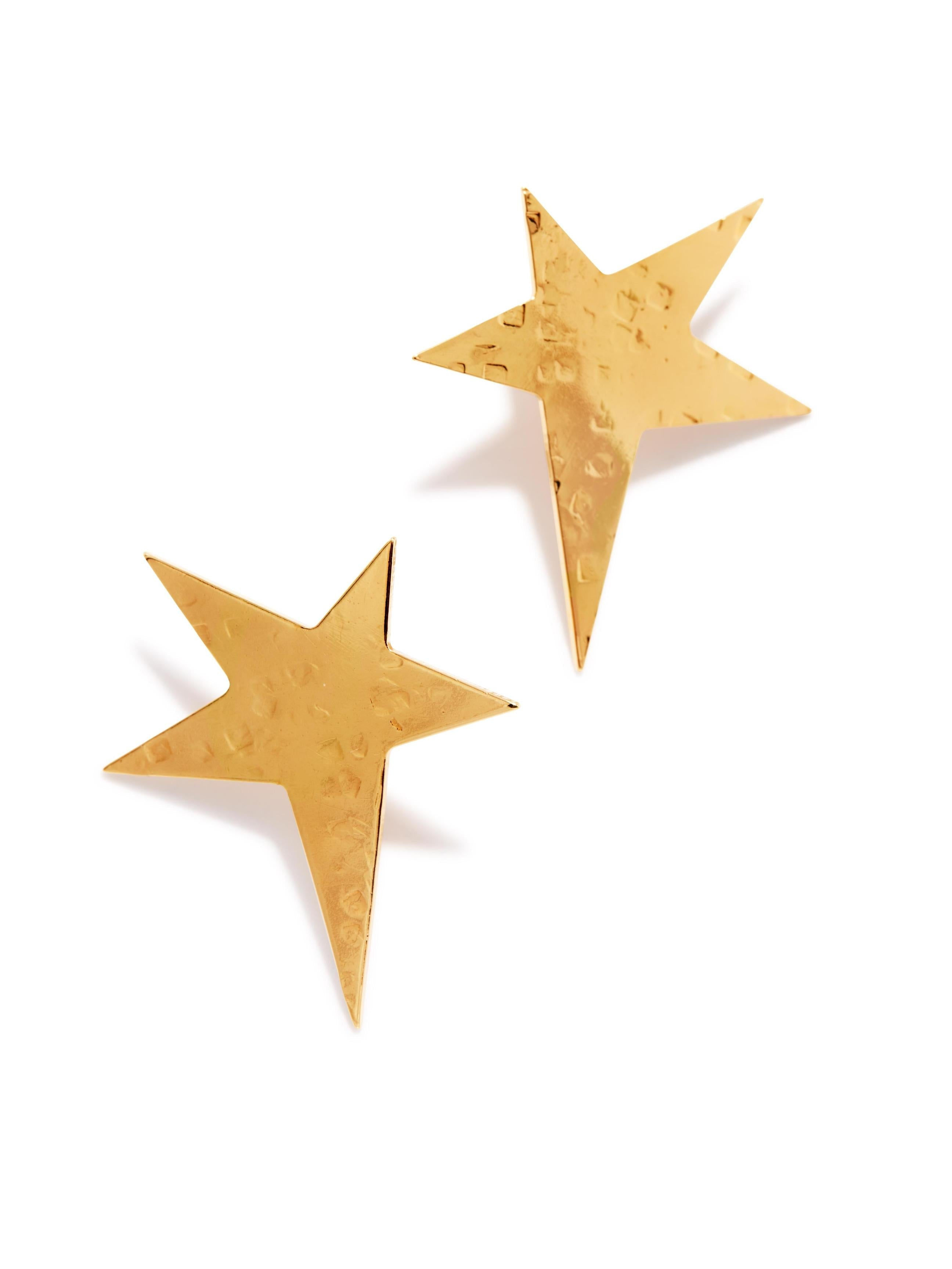 Jaredjamin Women's Gold Shooting Star Clip On Earrings