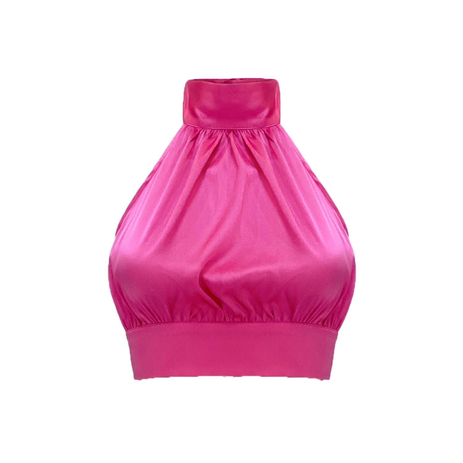 Ow Collection Women's Pink / Purple Eloise Halter Pink Crop Top