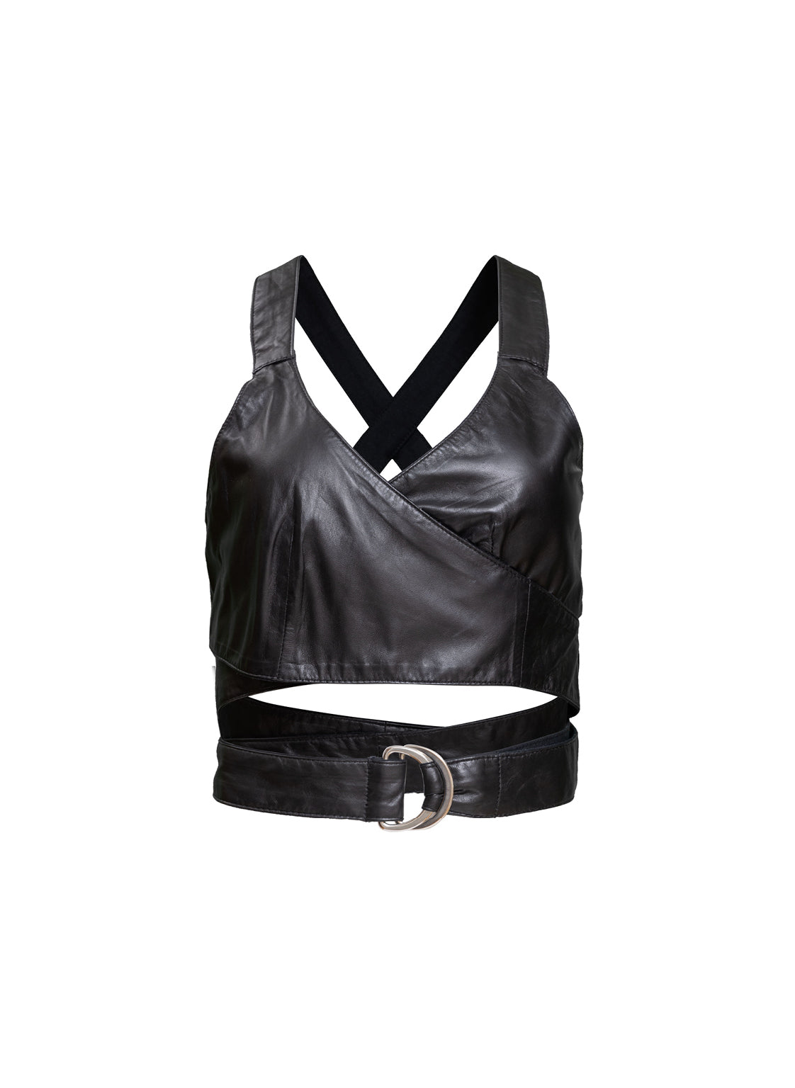 Helene Galwas Women's Black Edelina Vegan Leather Top In Black