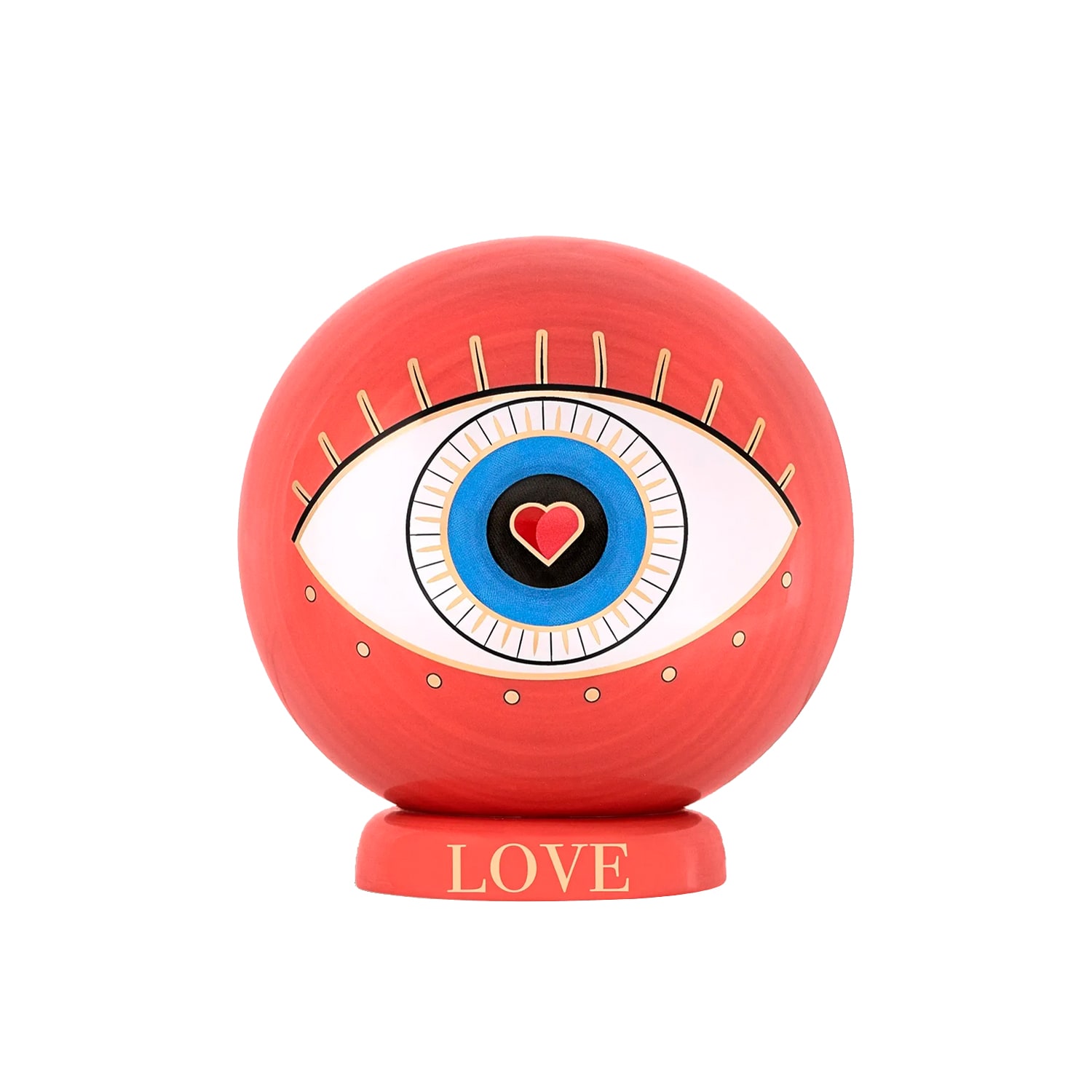 Karma And Luck Pink / Purple / Red Power Of Love - Evil Eye Heart Statue