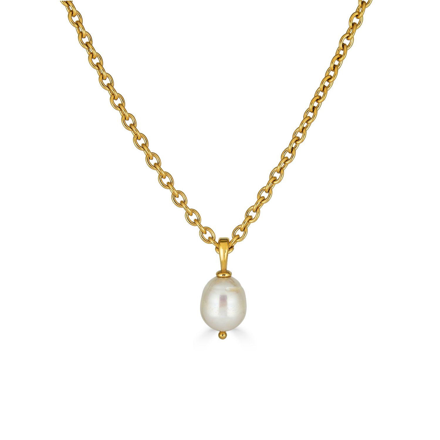 Third Tone Women's Pearl Pendant Necklace In Gold
