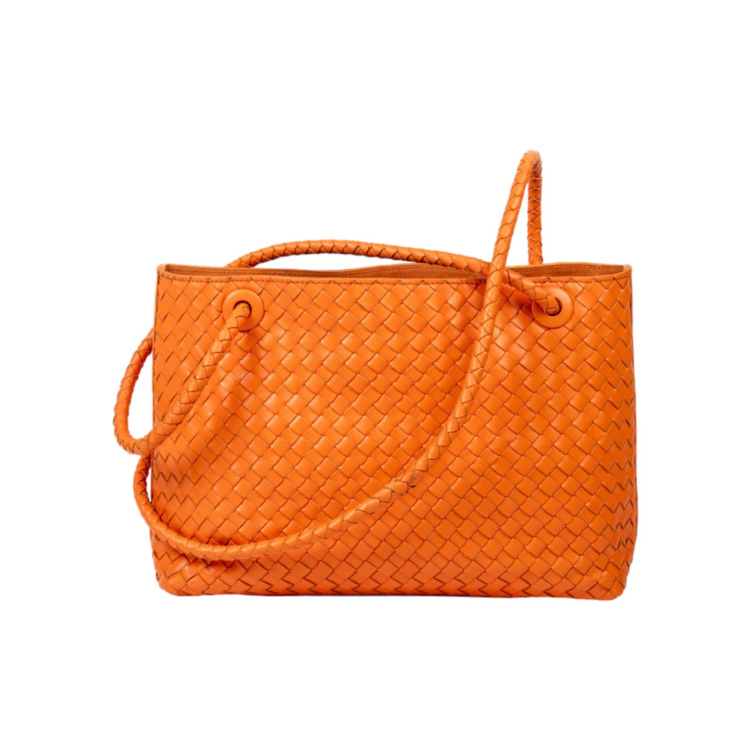 Aleo Women's Yellow / Orange Hathern Shoulder Bag- Mandarin Soft Grained Dollaro Leather In Brown