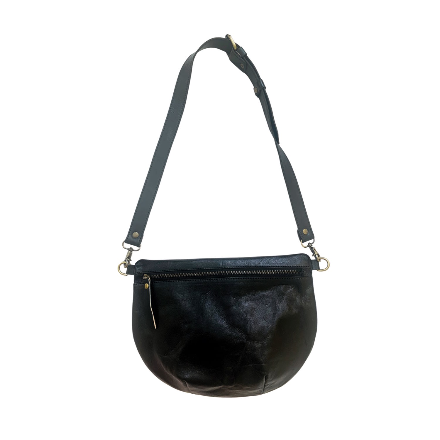 Pink Haley Women's Naomi Leather Sling Bag - Black In Black