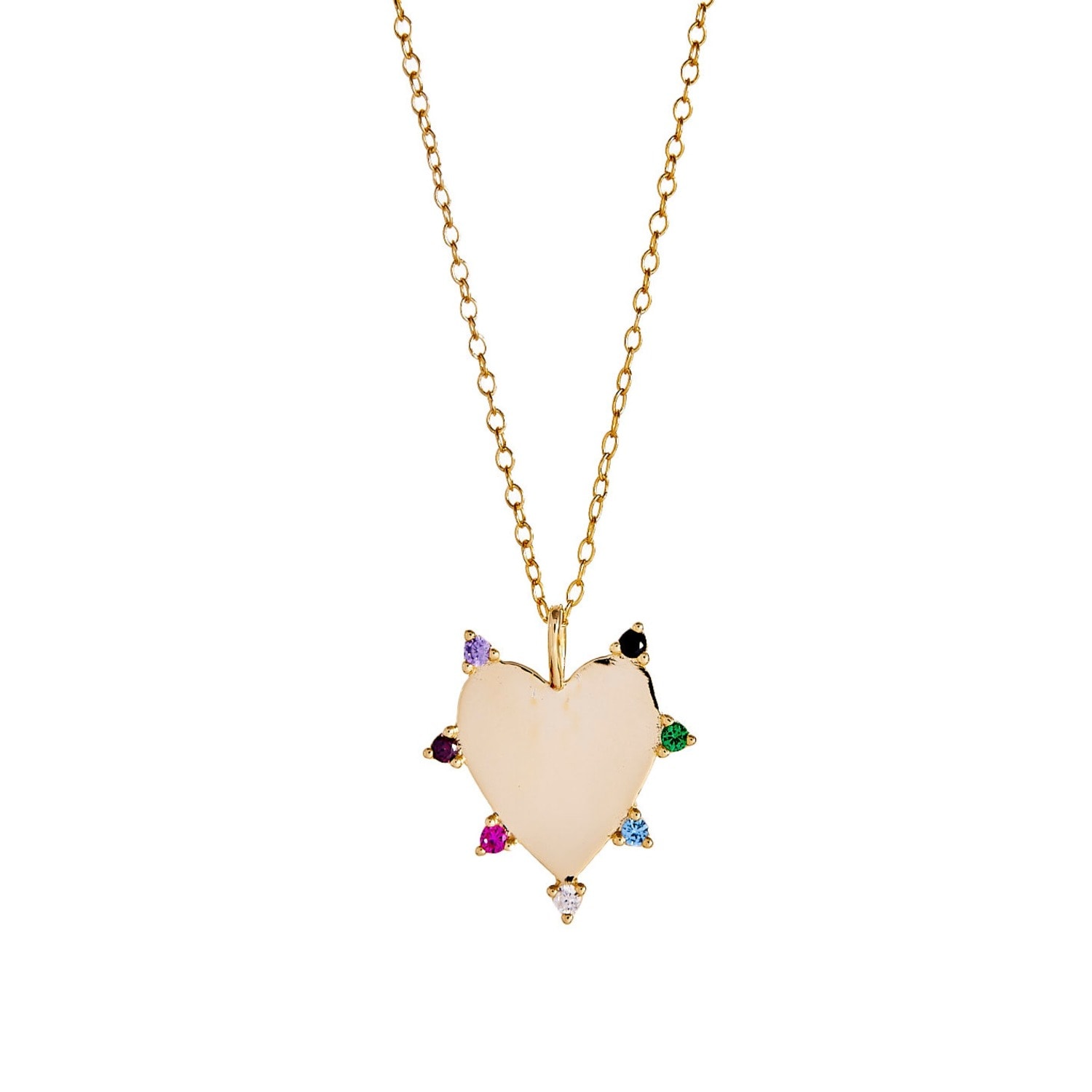 Onewildone Women's Gold Live Whilst You Are Alive Multicolour Heart Necklace In Gold