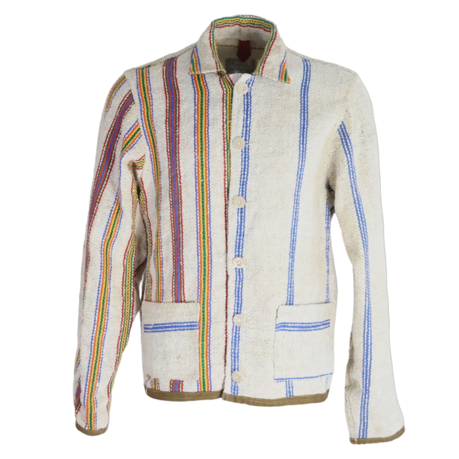 Men’s Neutrals Vintage Linen Chore Jacket Medium Casa Grace