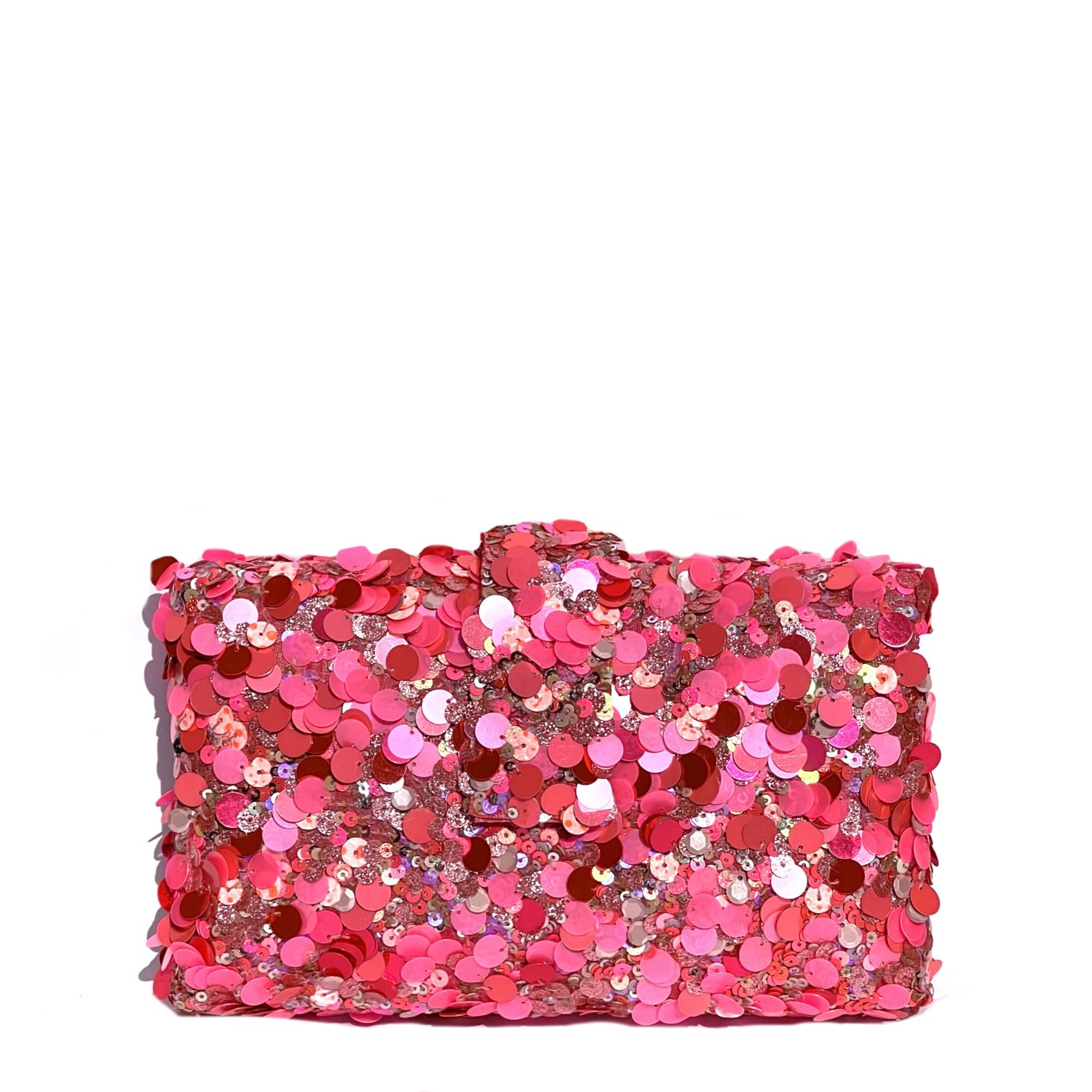 Simitri Bubblegum Clutch In Pink/purple/red