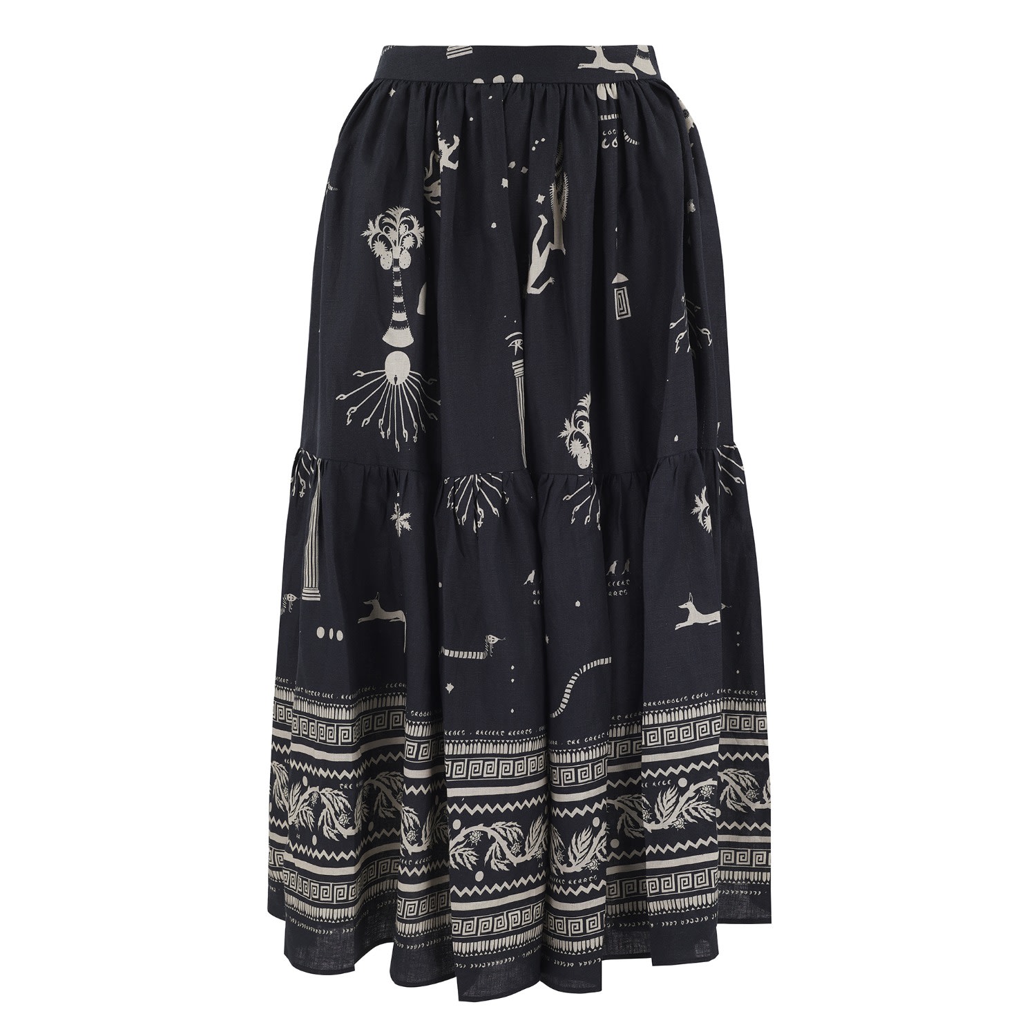 Women’s Eidothea Skirt In Ancient Hearts Black Medium Klements