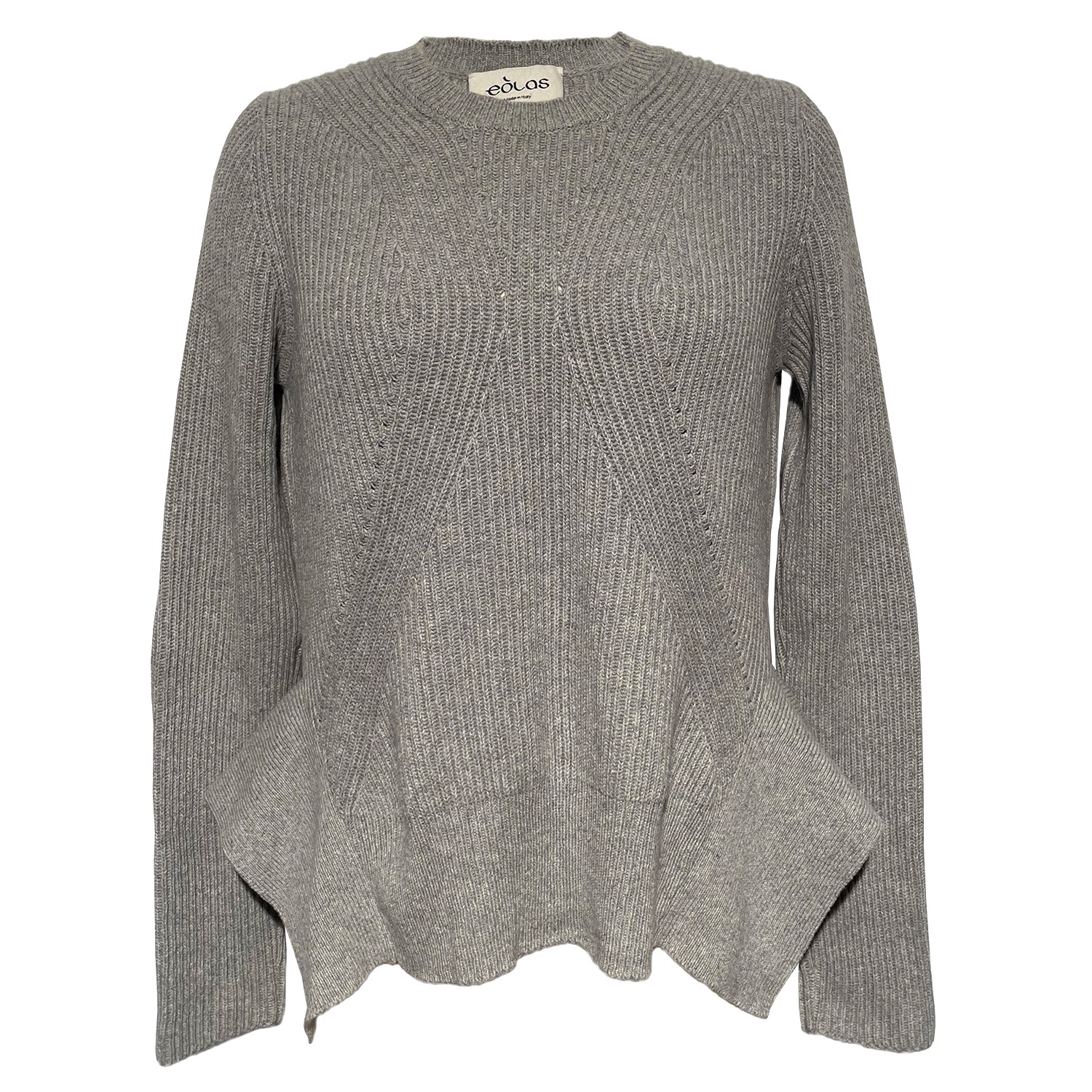 Women’s Grey Sandra Light Heather Gray Crewneck In Organic Cotton & Recycled Cashmere Extra Small Eolas