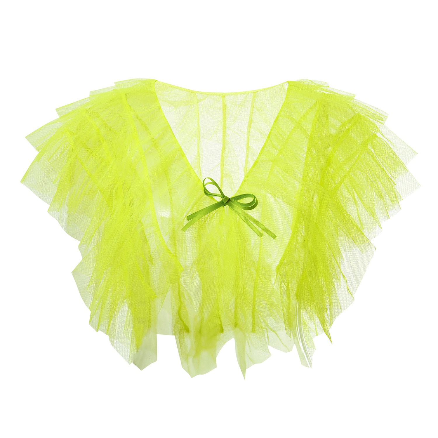 By Moumi Women's Yellow / Orange Tulle Bolero Neon Yellow In Yellow/orange