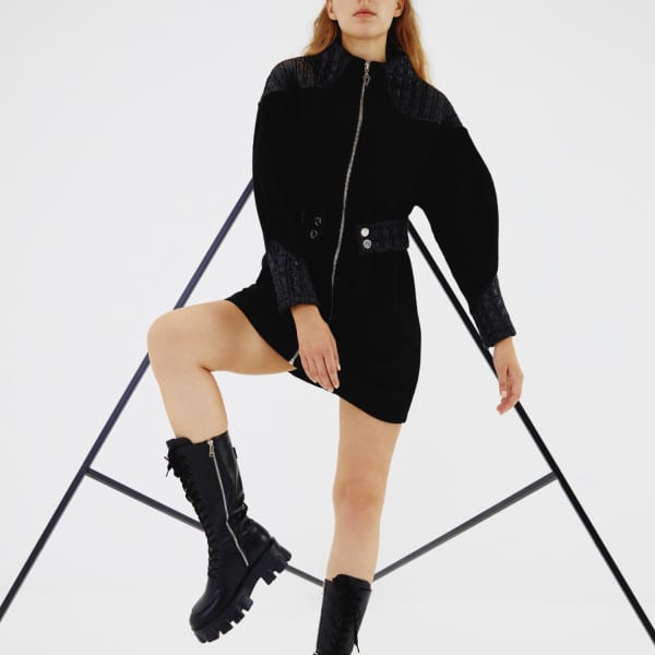 Mirimalist Angle Puff Wool Coat In Wool