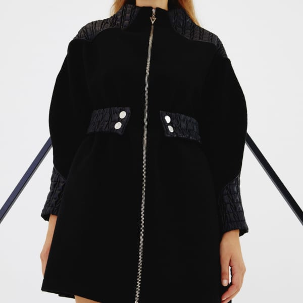 Mirimalist Angle Puff Wool Coat In Wool