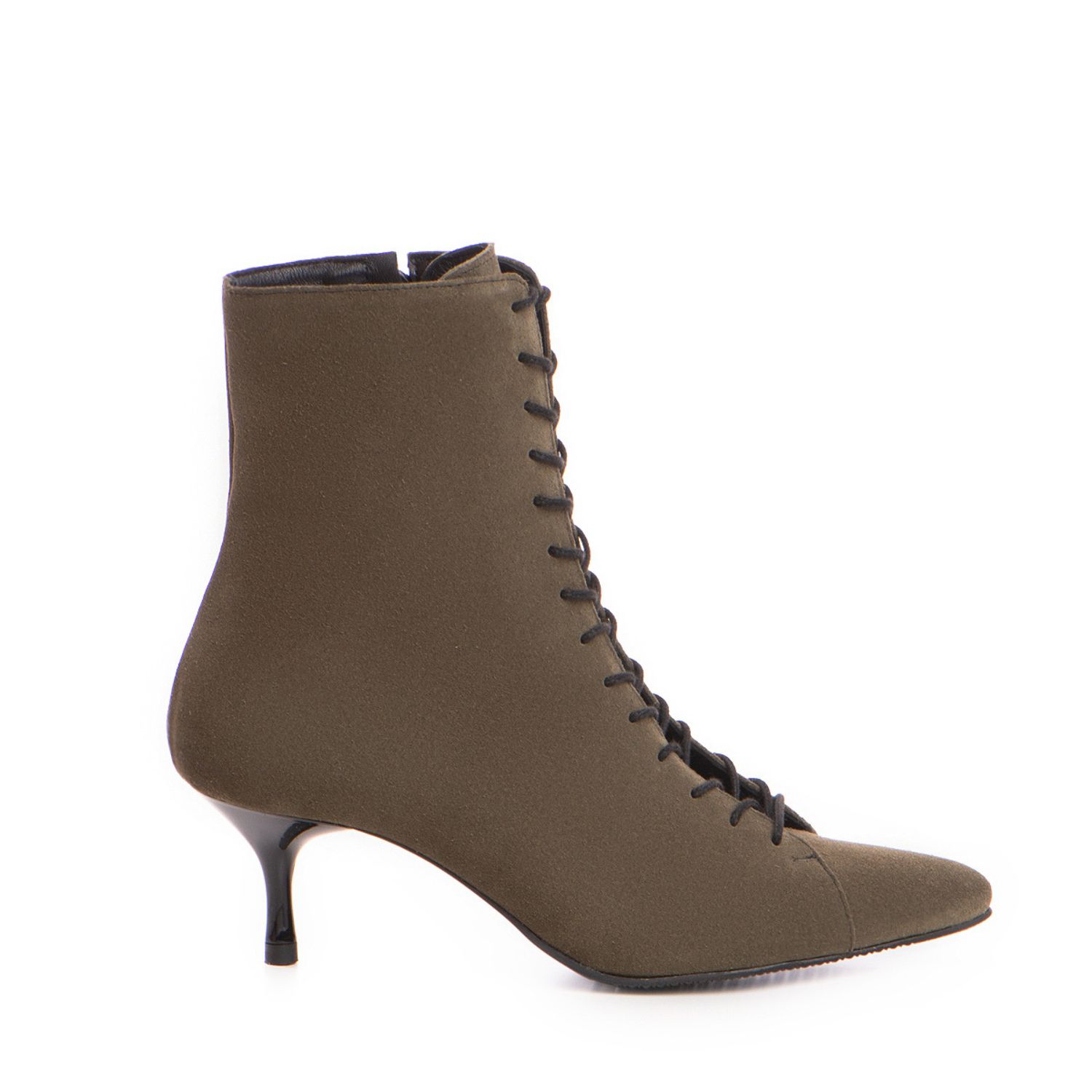 The 5th Element Women's Green Lucia Mid-shaft Lace-up Boot