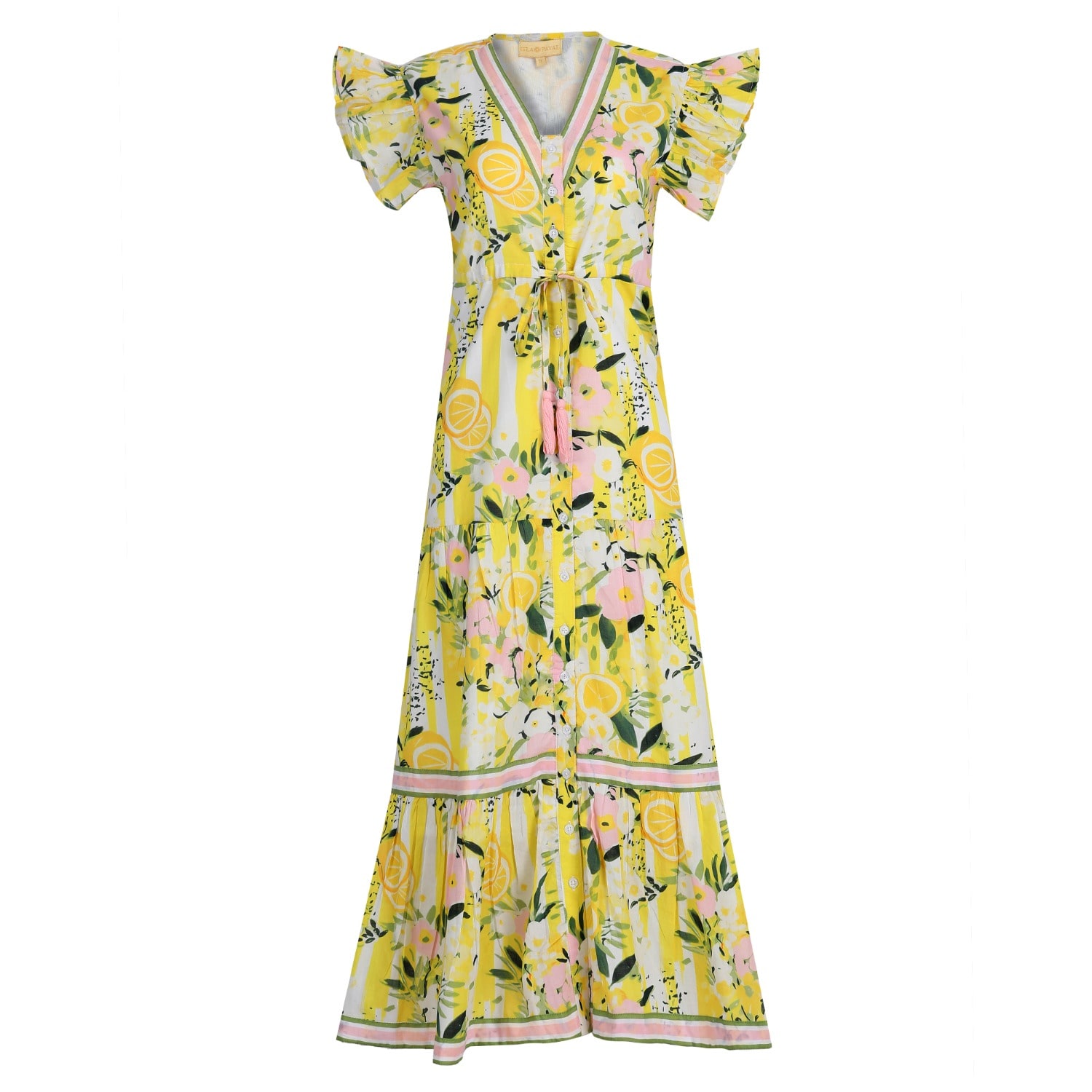 Islapayal Women's Yellow / Orange Amalfi Maxi In Yellow/orange