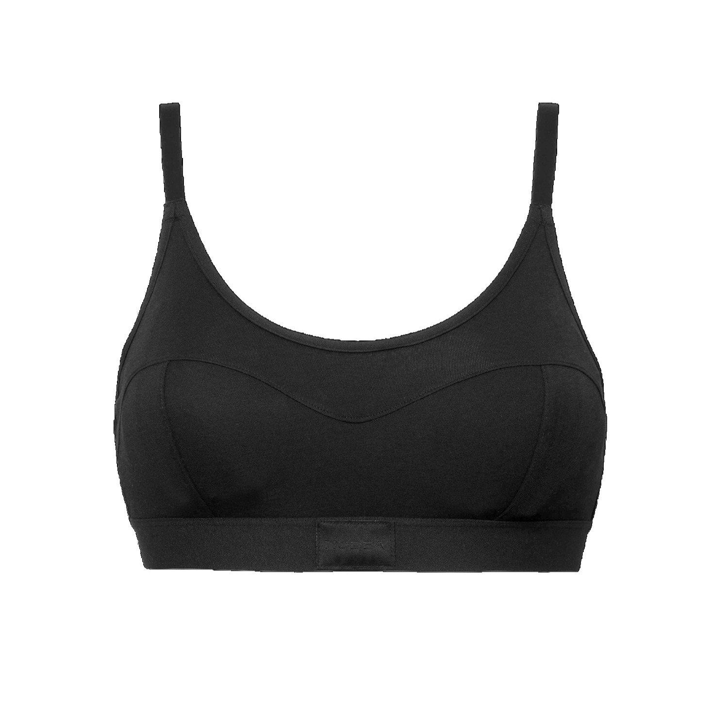 Women's Cotton Modal Contour Scoop Bralette - Black | Extra Large | Nudea