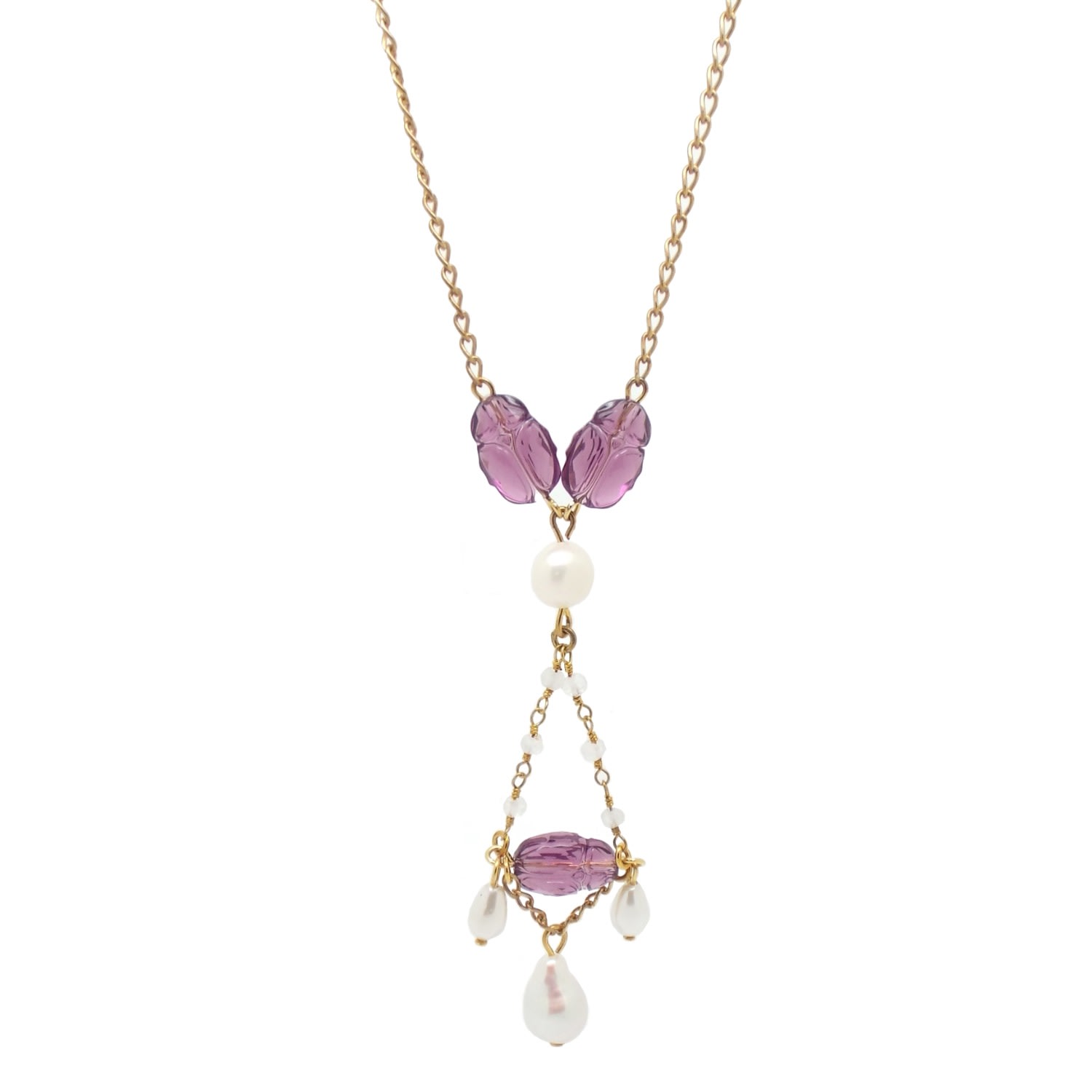 Women’s Pink / Purple / White Sabrina Necklace Salome