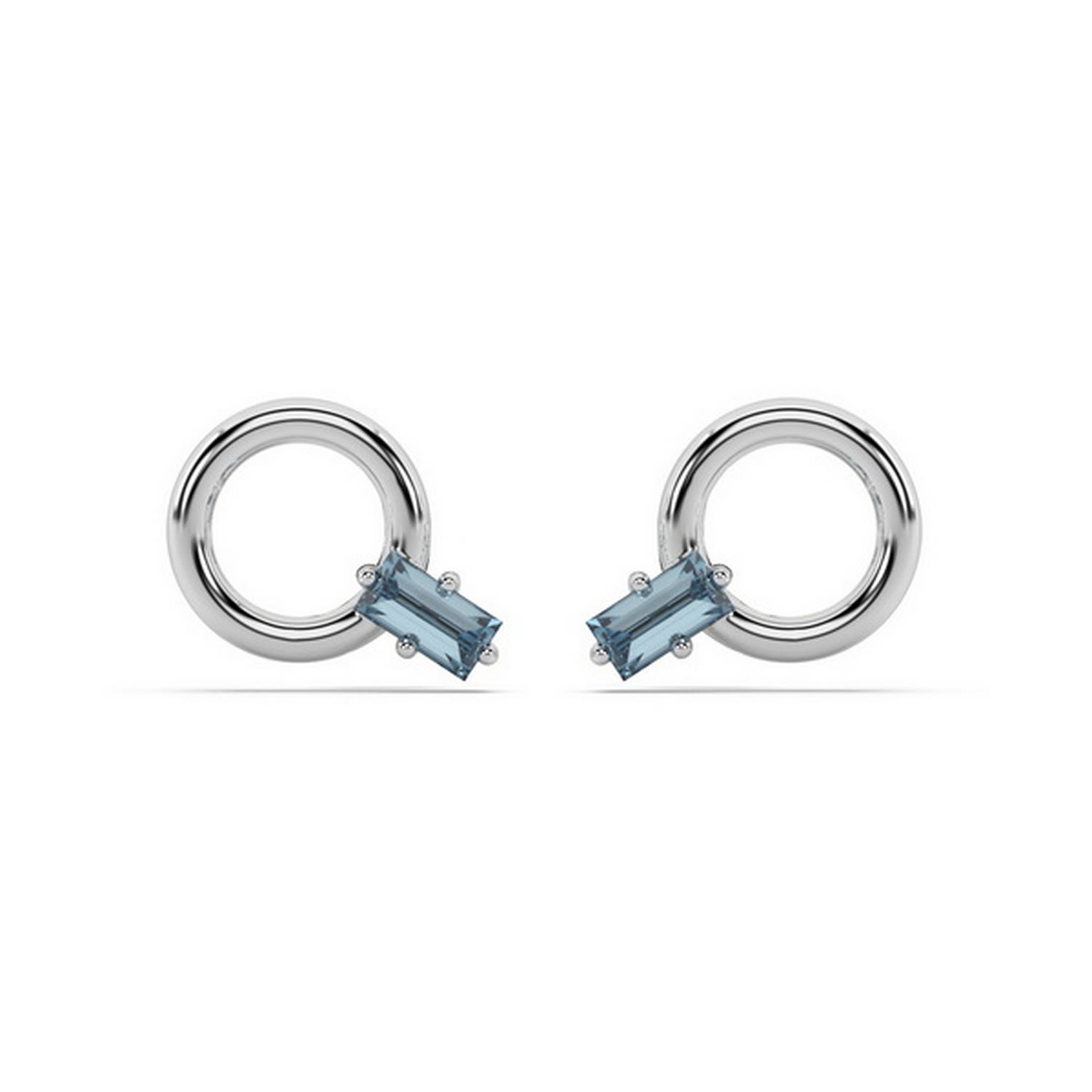 Oni Fine Jewelry Women's Silver Aquamarine Donut Stud In Metallic