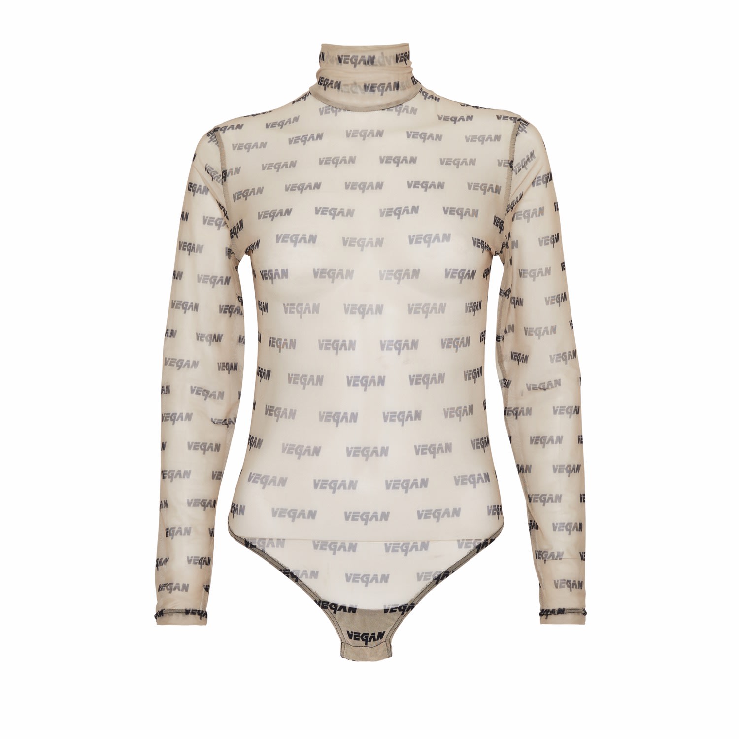 Sarah Regensburger Women's Neutrals Vegan Mesh Bodysuit