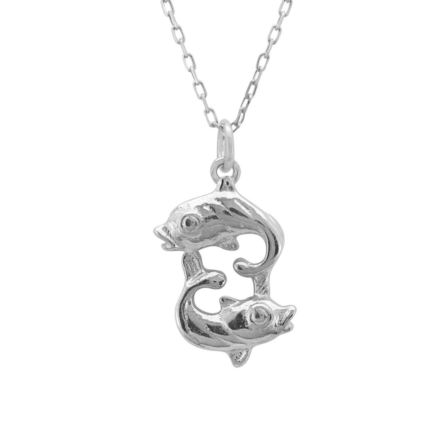 Women’s Zodiac Star Sign Necklace Silver Pisces Latelita