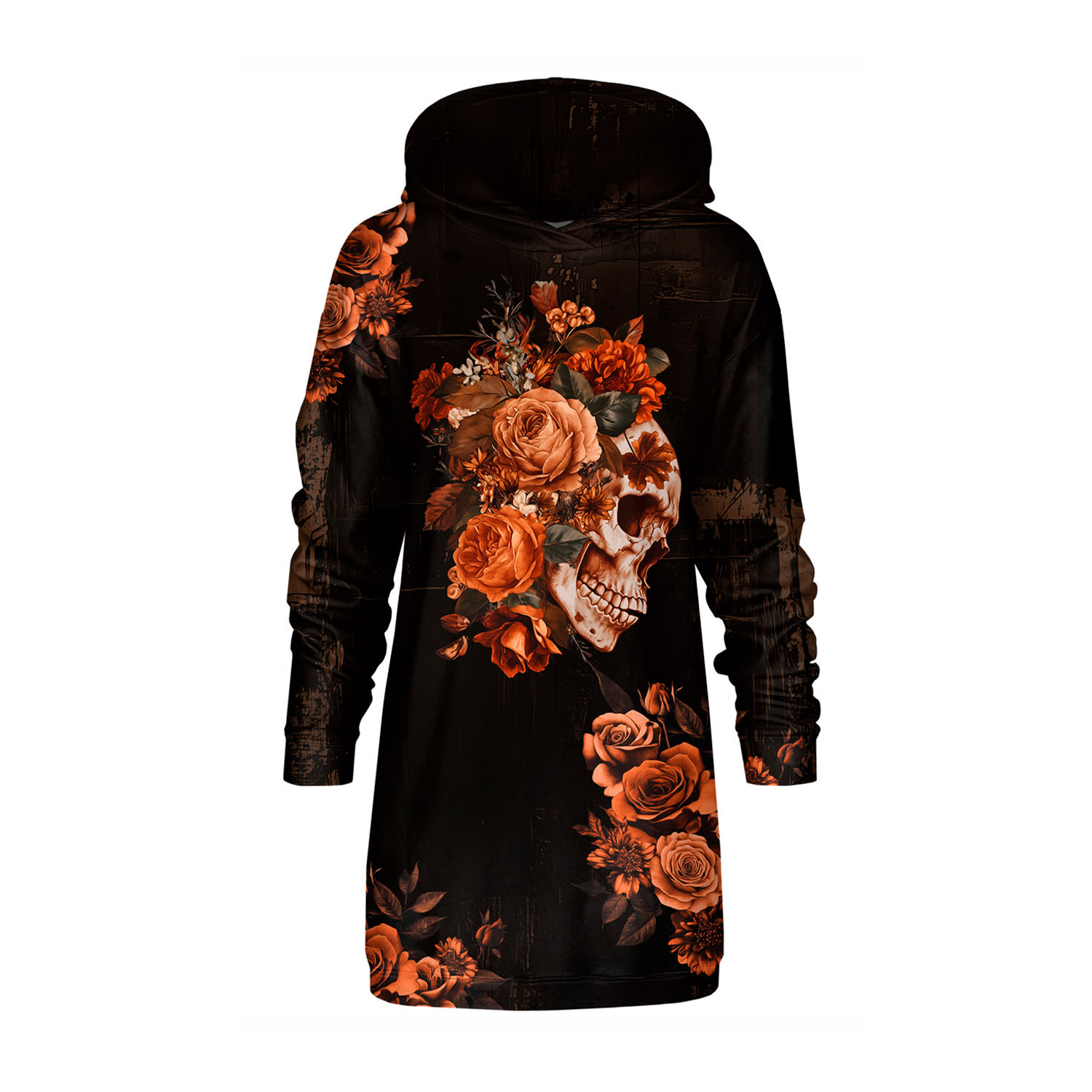 Aloha From Deer Women's Red / Brown Floral Reaper Oversize Hoodie Dress In Red/brown