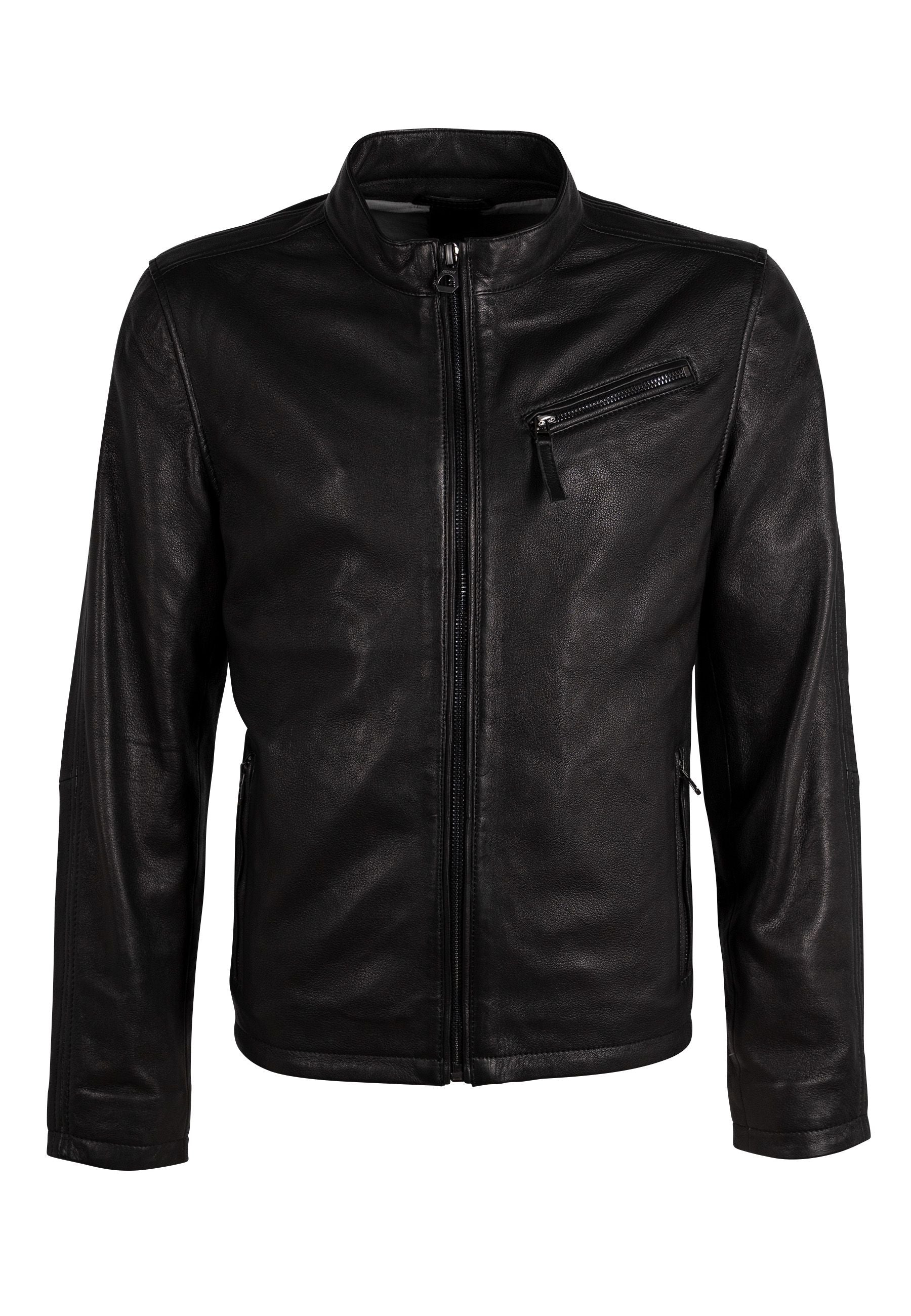 Mauritius Men's Jaqua Leather Jacket, Black In Black