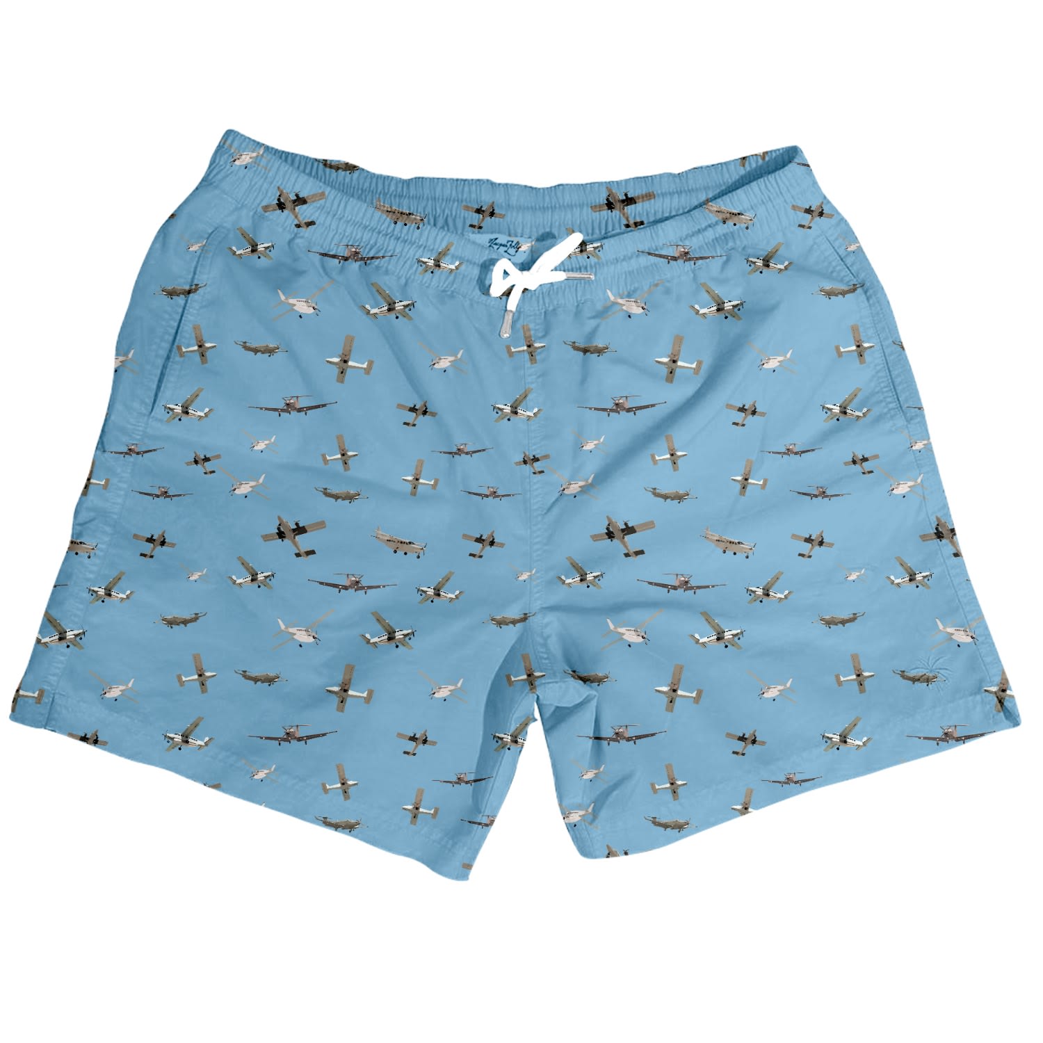 Jacques Zolty Kai Mens Swimwear Planes Sky Blue In Blue