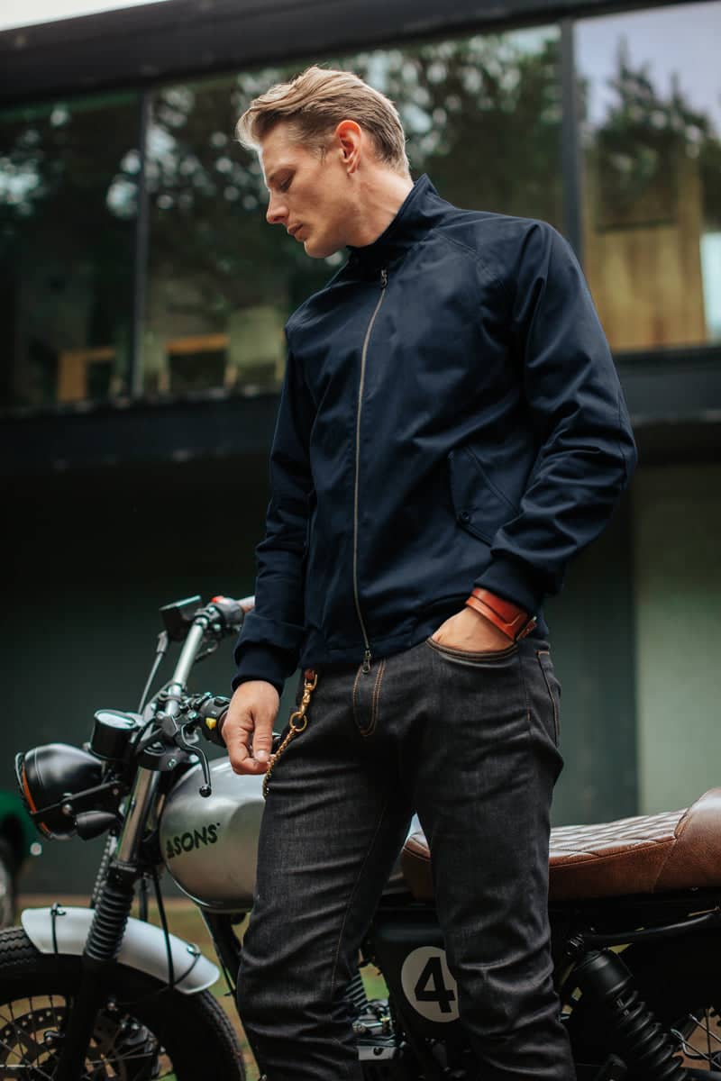 SONS Rebel Harrington Jacket Navy