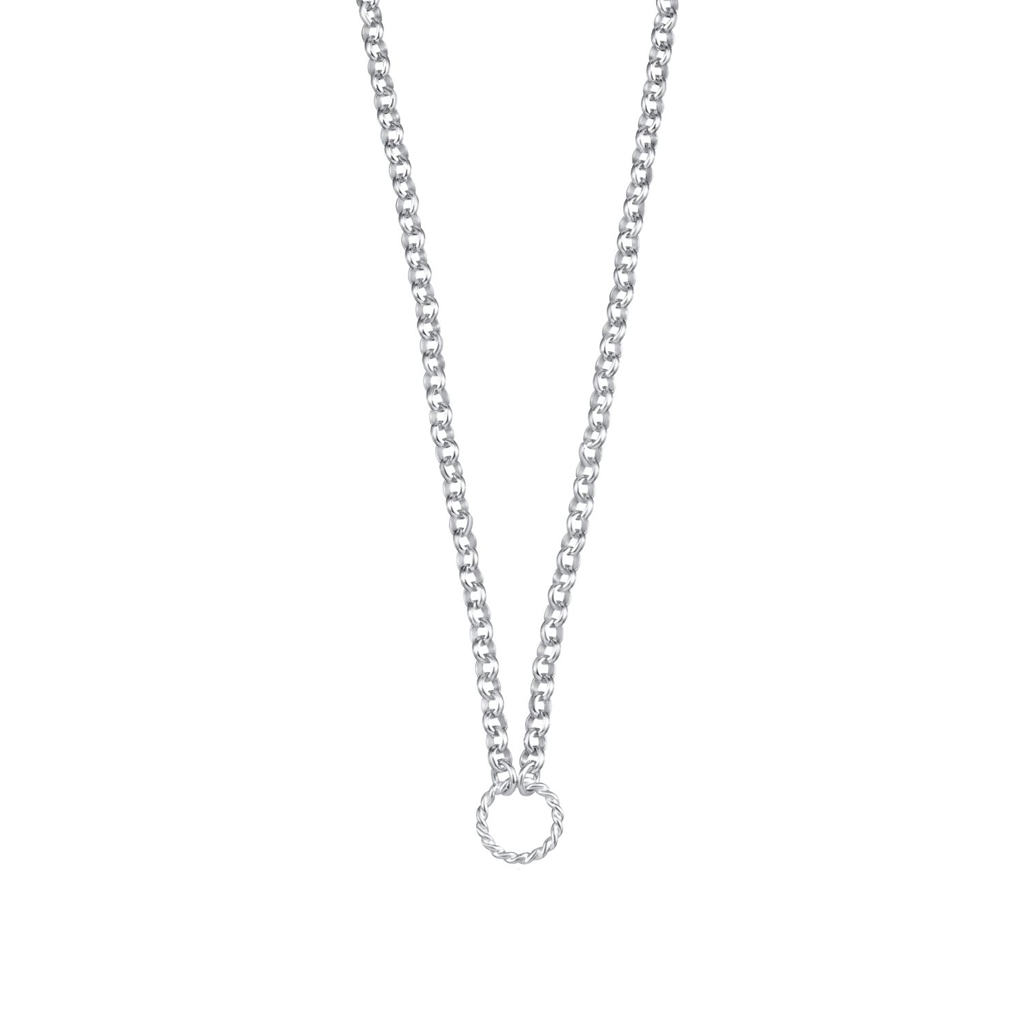 Lily Charmed Women's Sterling Silver Eternity Twist Charm Collector Necklace