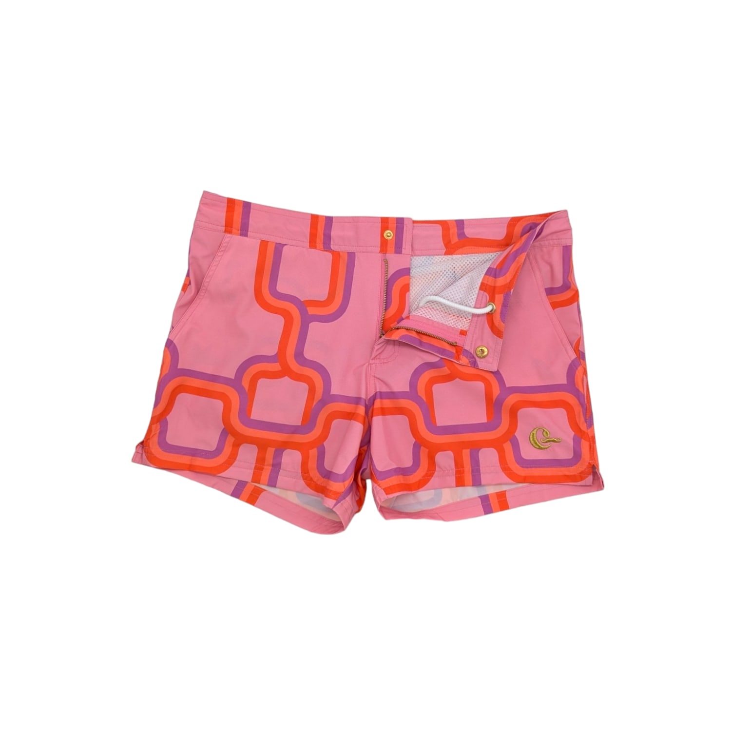 Julia Clancey Men's Pink / Purple Sunset Rooftop Board Short In Pink Link In Pink/purple